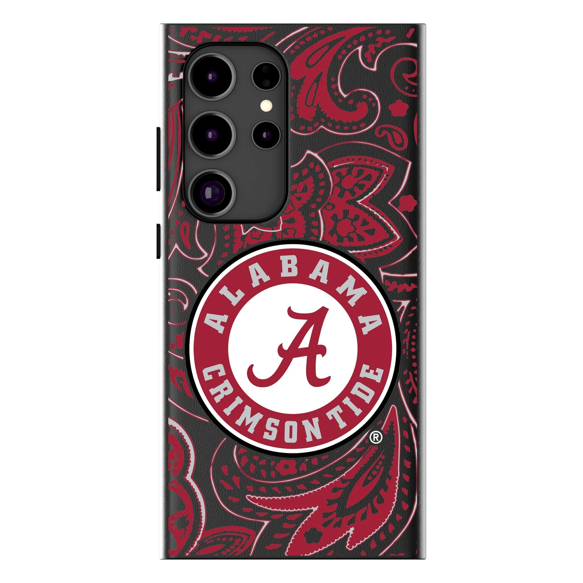 University of Alabama Crimson Tide Paisley MagSafe Compatible Phone Case for Samsung Galaxy