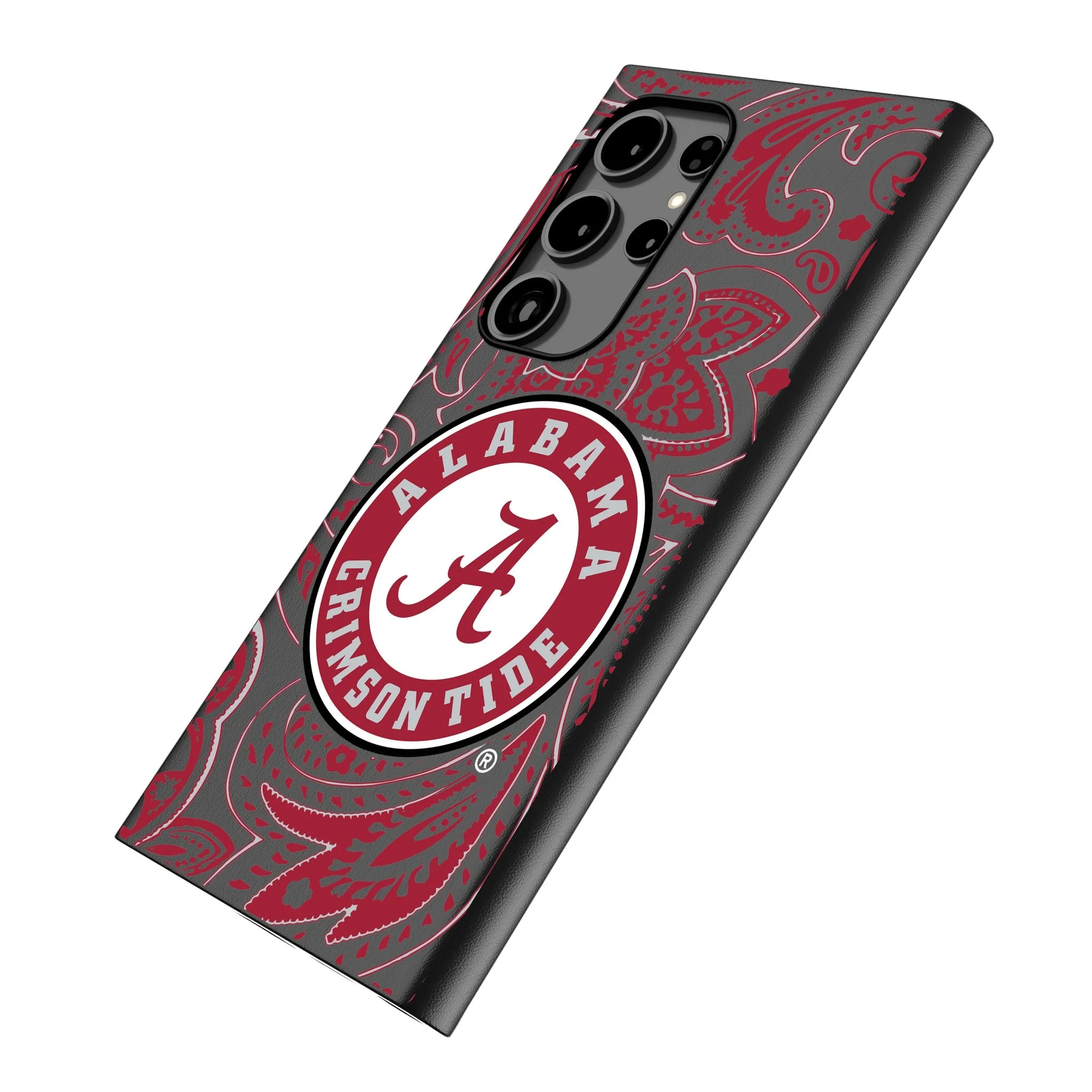 University of Alabama Crimson Tide Paisley MagSafe Compatible Phone Case for Samsung Galaxy - Image 2