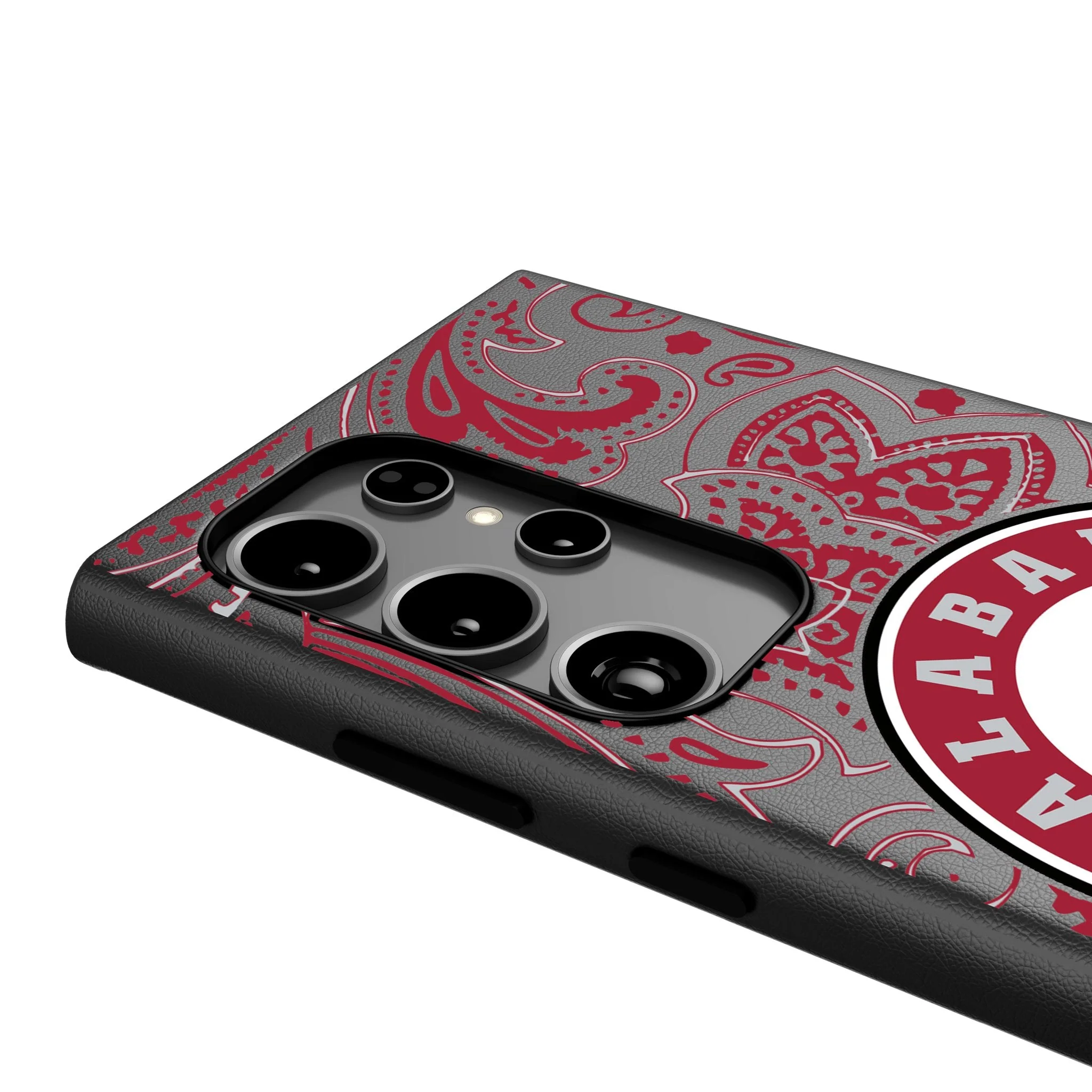 University of Alabama Crimson Tide Paisley MagSafe Compatible Phone Case for Samsung Galaxy - Image 4