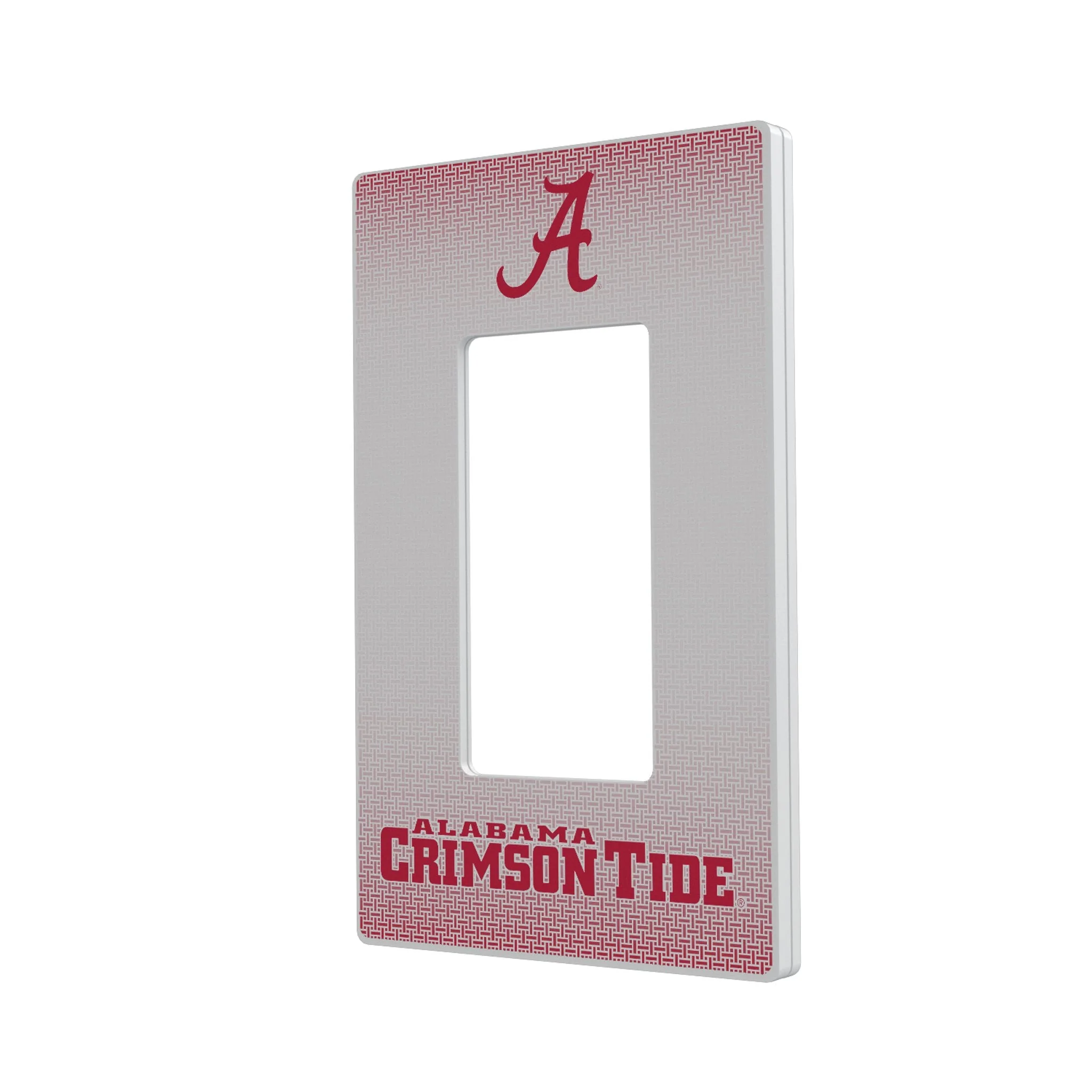 University of Alabama Crimson Tide Script A Linen Hidden-Screw Light Switch Plate - Image 2