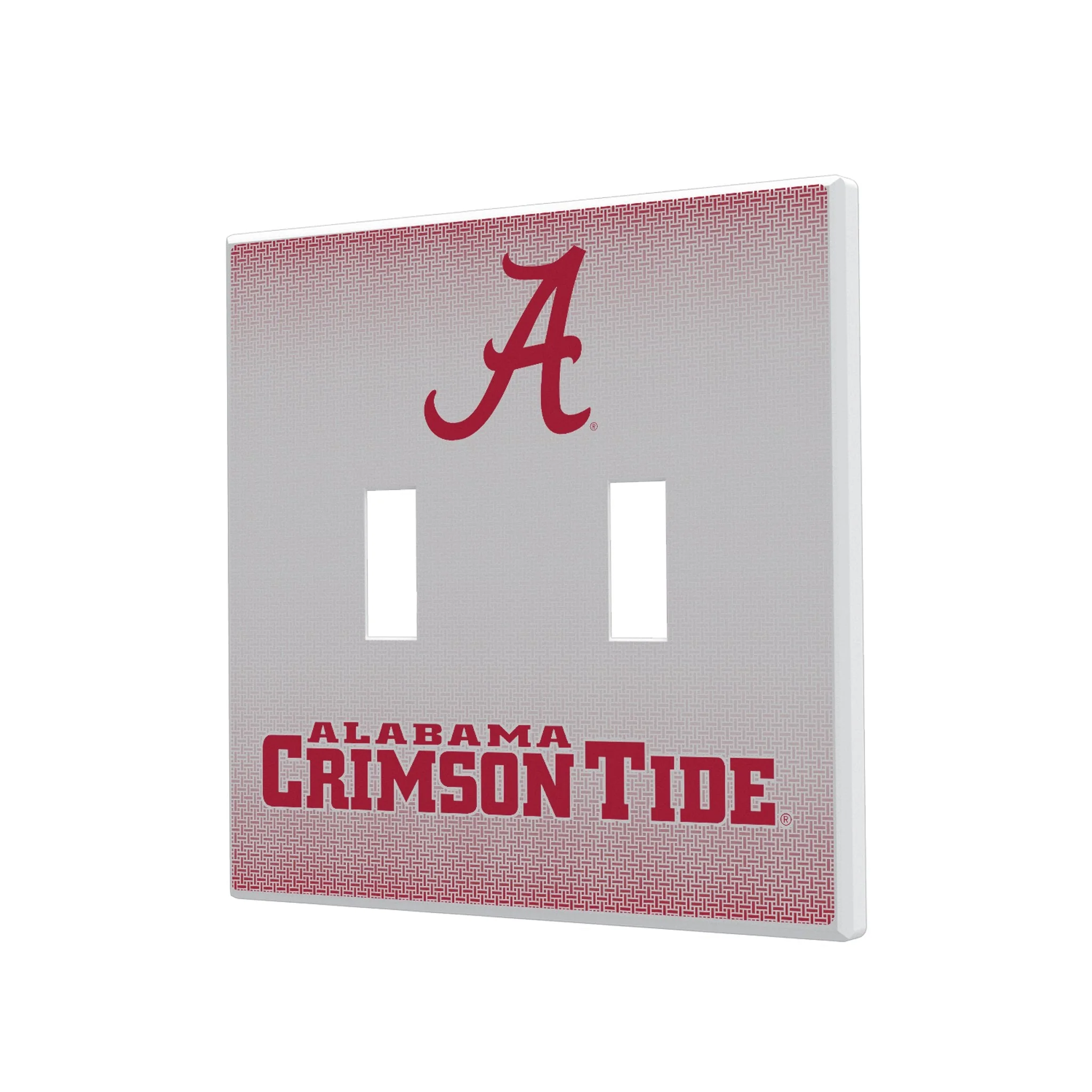 University of Alabama Crimson Tide Script A Linen Hidden-Screw Light Switch Plate - Image 3