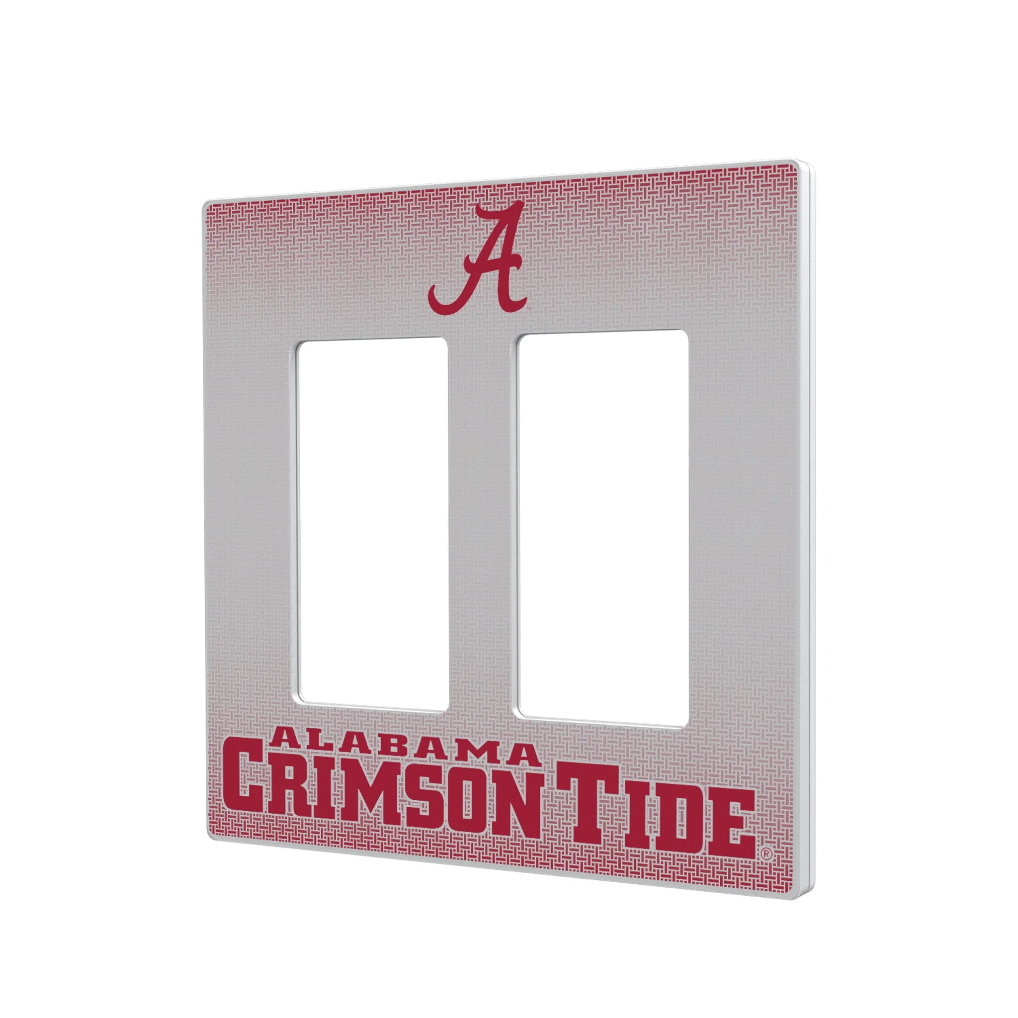 University of Alabama Crimson Tide Script A Linen Hidden-Screw Light Switch Plate - Image 4