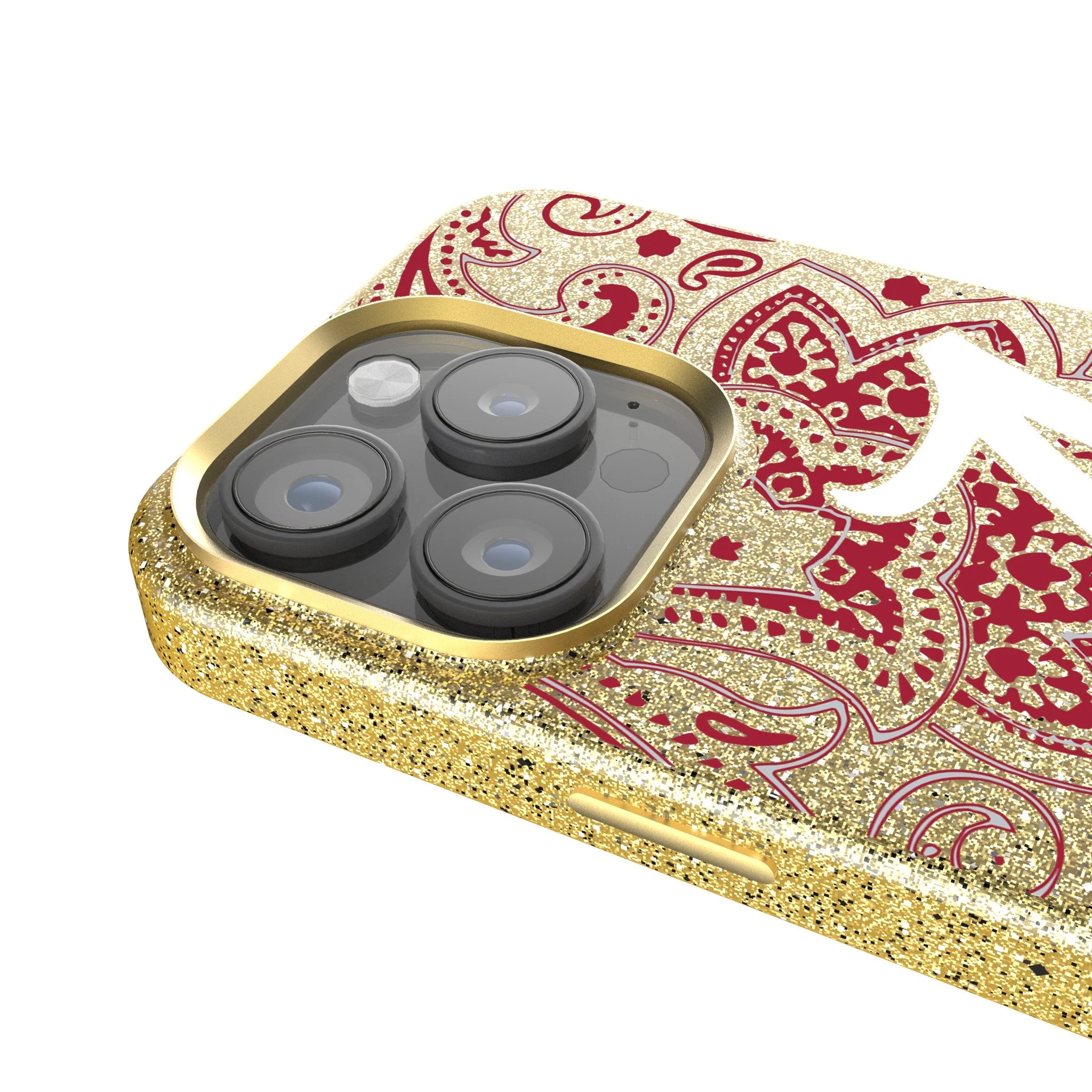 University of Alabama Crimson Tide Script A Paisley Bling Phone Case - Image 4