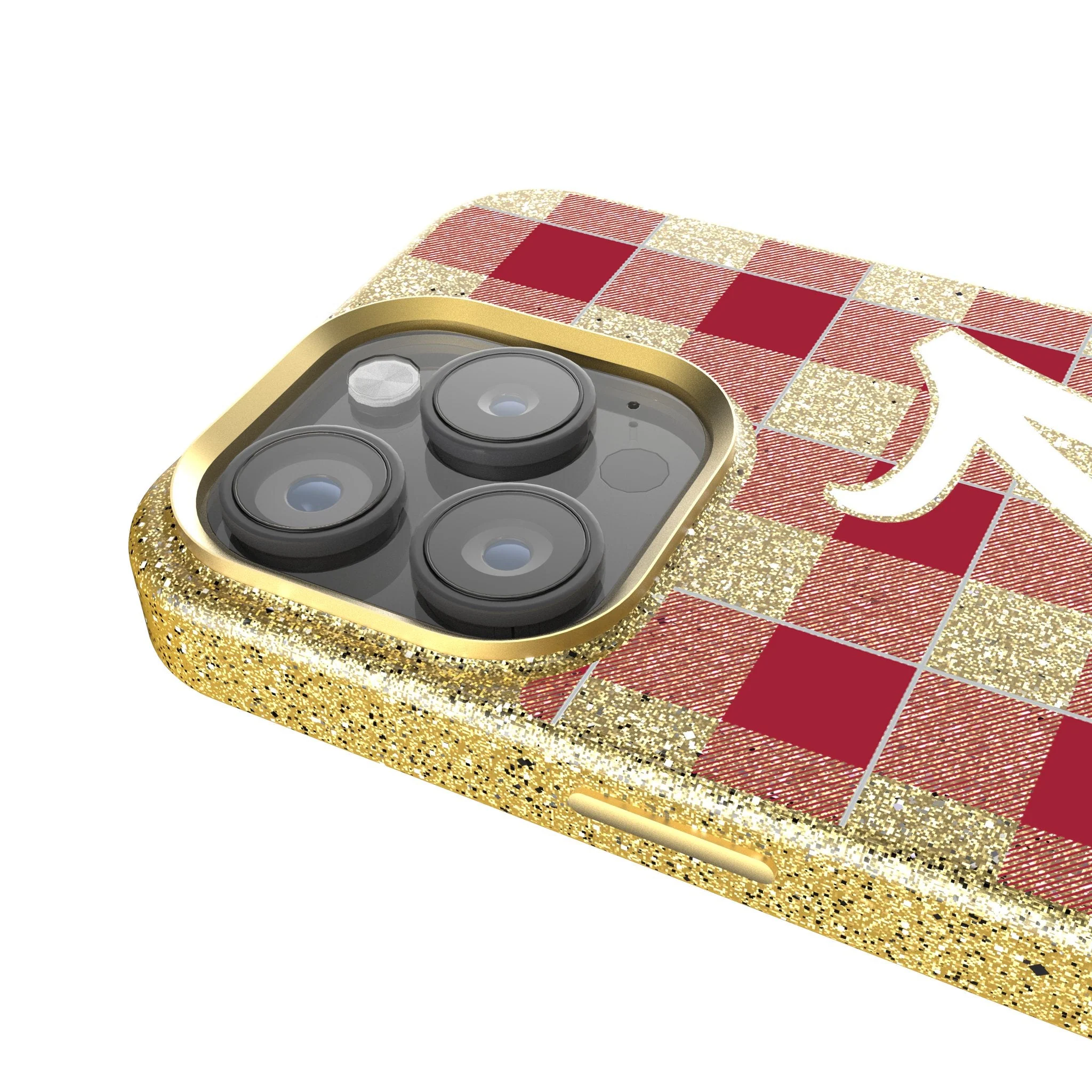 University of Alabama Crimson Tide Script A Plaid Bling Phone Case - Image 4