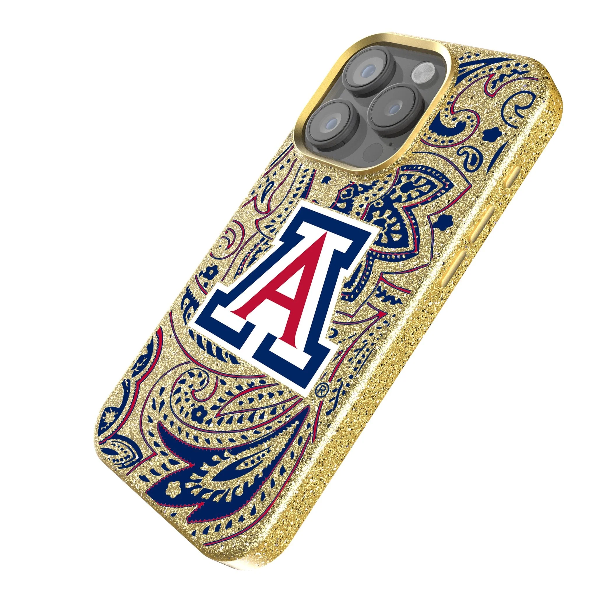 University of Arizona Wildcats Paisley Bling Phone Case - Image 2