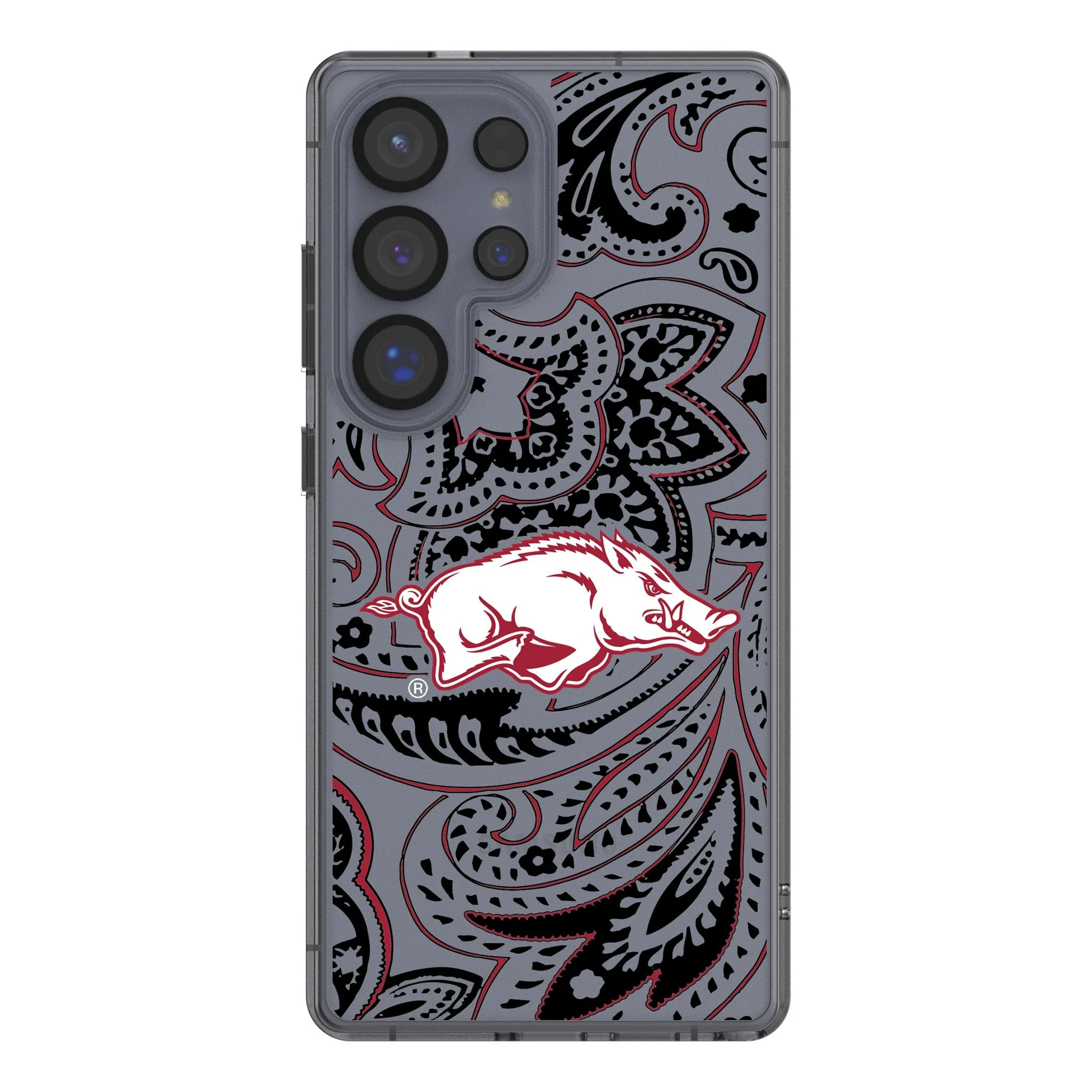 University of Arkansas Fayetteville Razorbacks Paisley Clear Phone Case for Samsung Galaxy