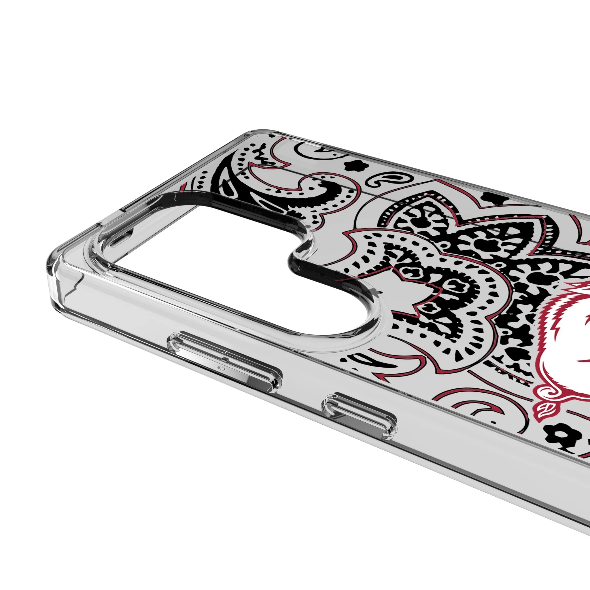 University of Arkansas Fayetteville Razorbacks Paisley Clear Phone Case for Samsung Galaxy - Image 3