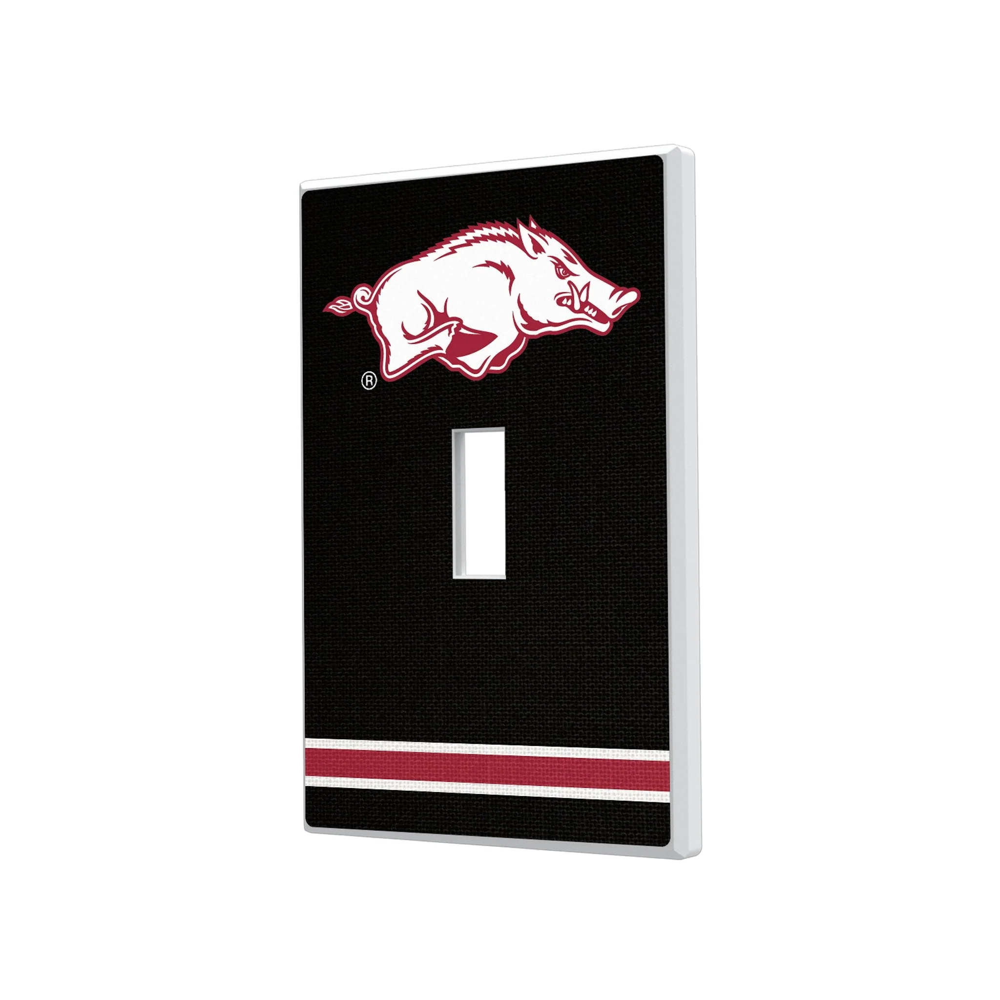 University of Arkansas Fayetteville Razorbacks Stripe Hidden-Screw Light Switch Plate