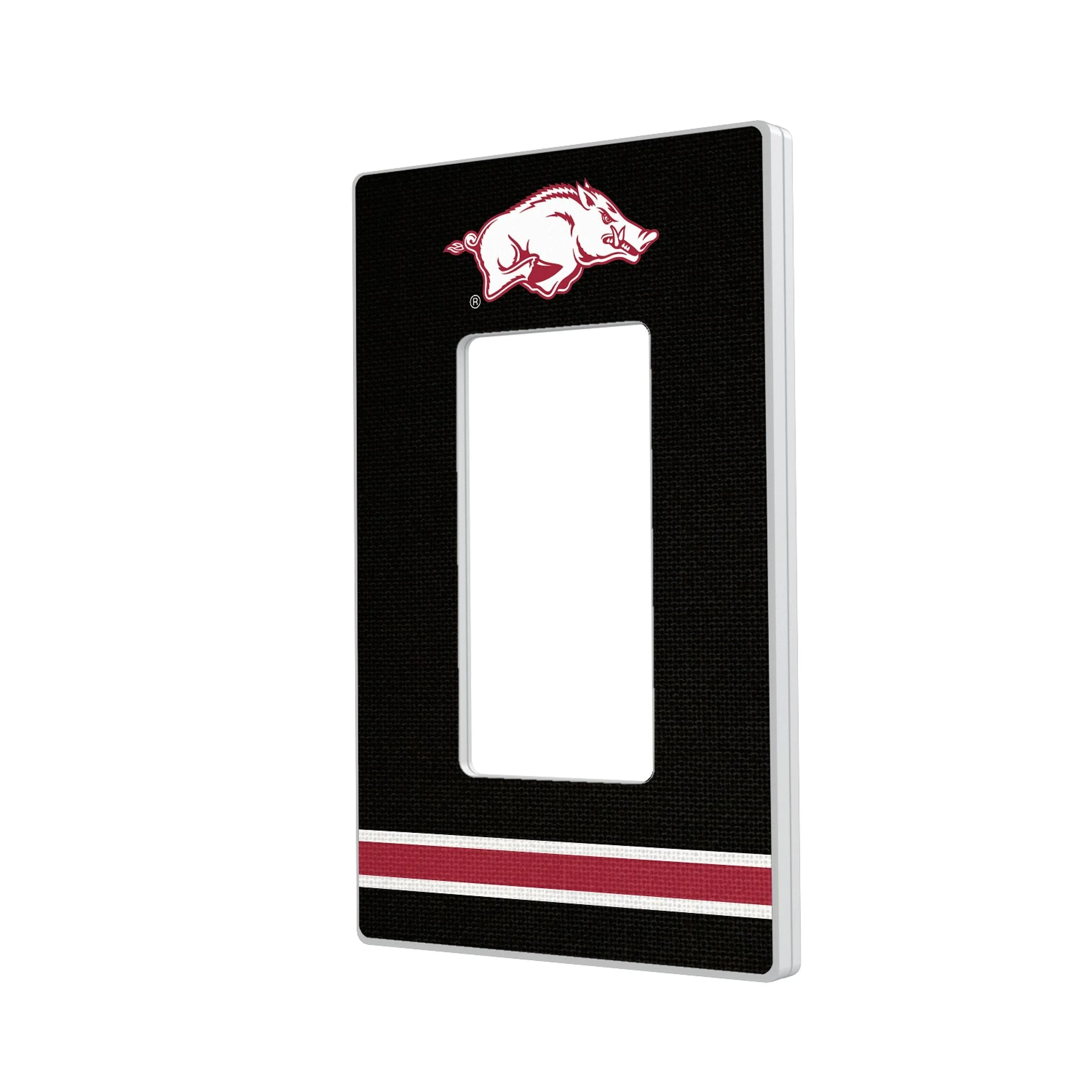 University of Arkansas Fayetteville Razorbacks Stripe Hidden-Screw Light Switch Plate - Image 2