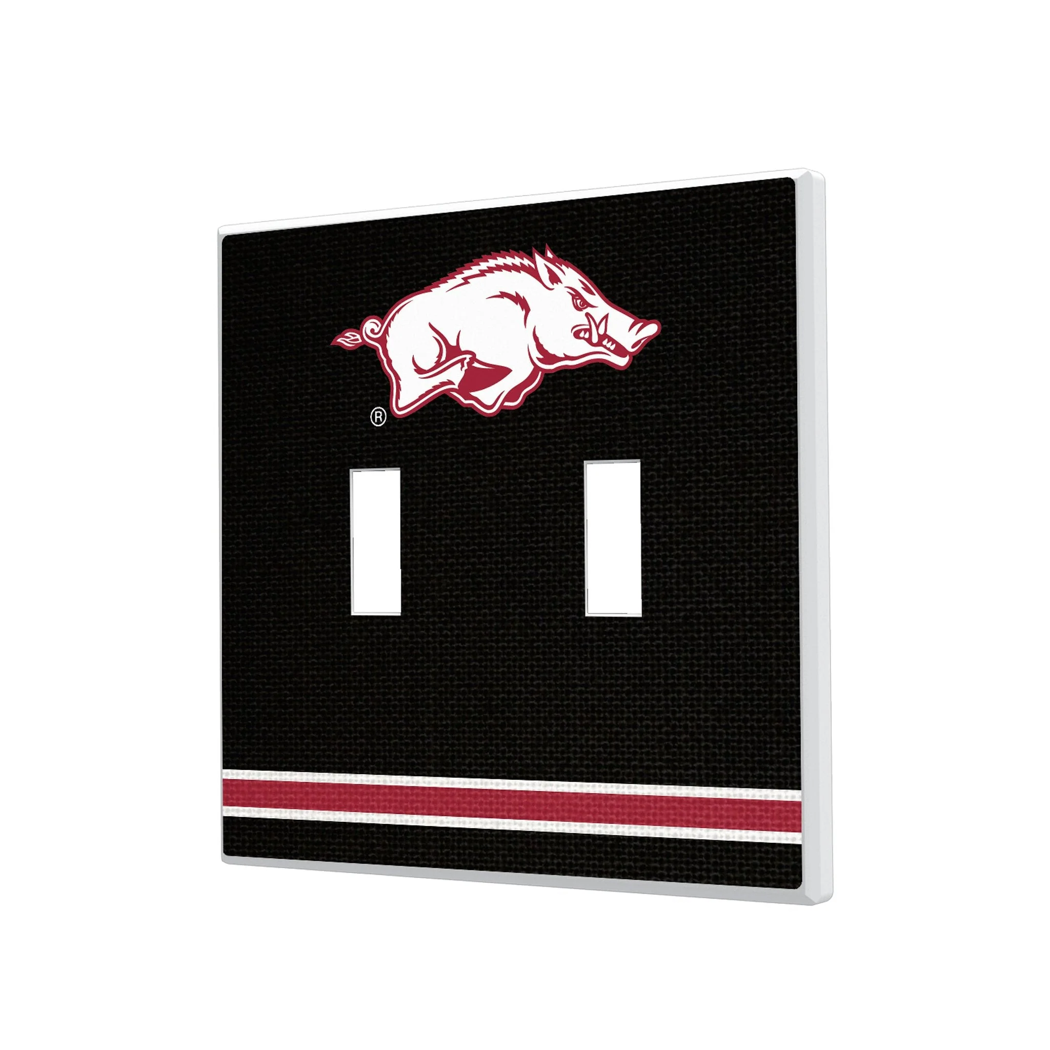 University of Arkansas Fayetteville Razorbacks Stripe Hidden-Screw Light Switch Plate - Image 3