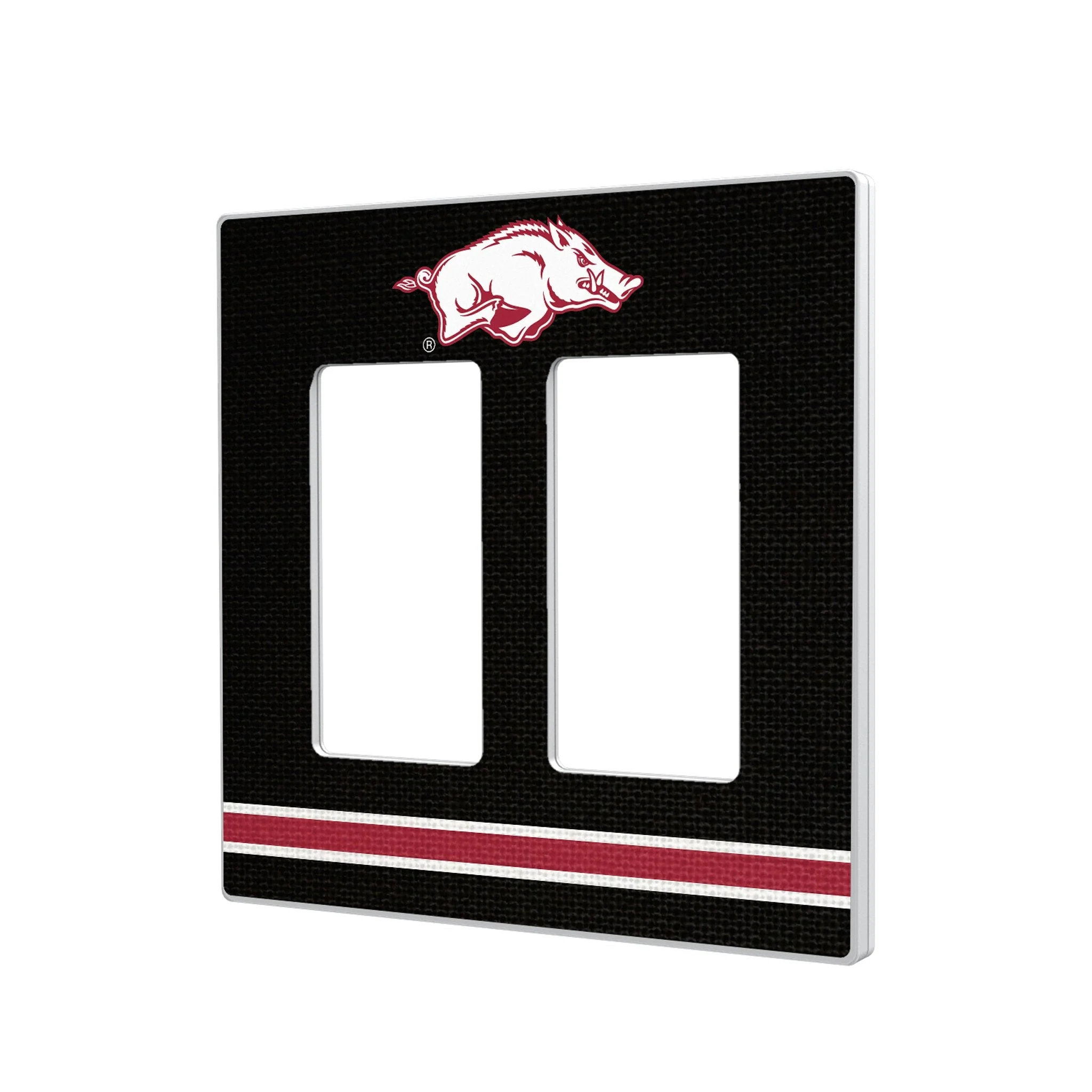University of Arkansas Fayetteville Razorbacks Stripe Hidden-Screw Light Switch Plate - Image 4