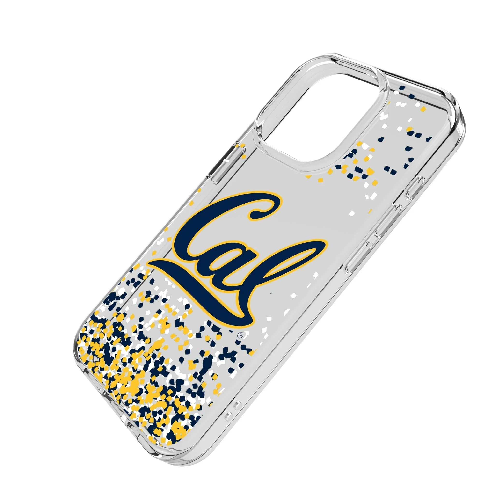 University of California Berkeley Golden Bears Confetti Clear Phone Case for Apple iPhone - Image 2