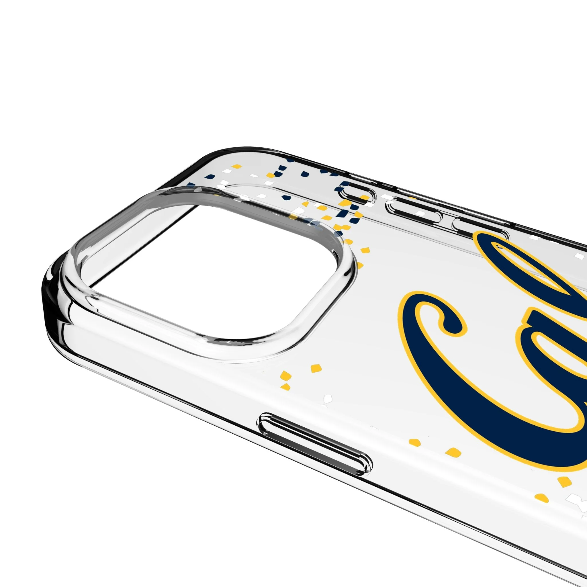 University of California Berkeley Golden Bears Confetti Clear Phone Case for Apple iPhone - Image 3