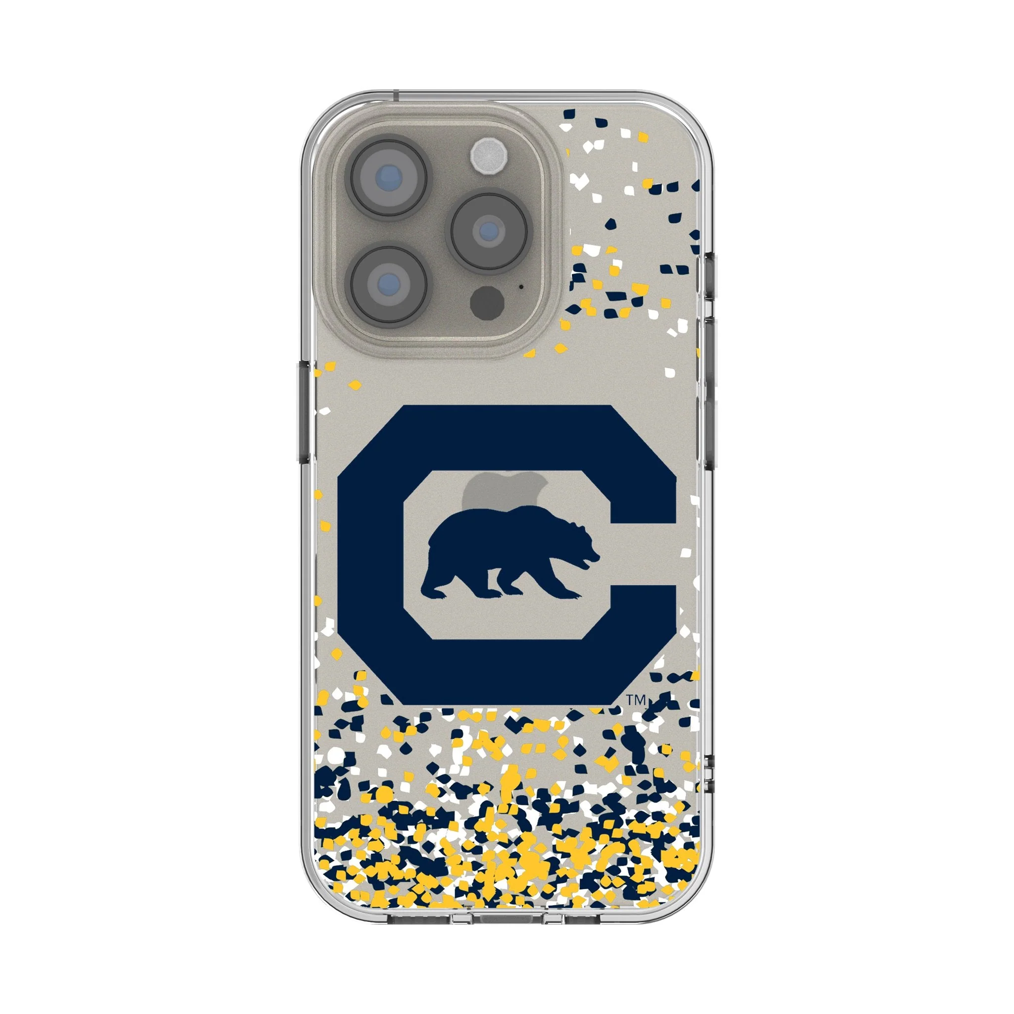 University of California Berkeley Golden Bears Confetti Clear Phone Case for Apple iPhone