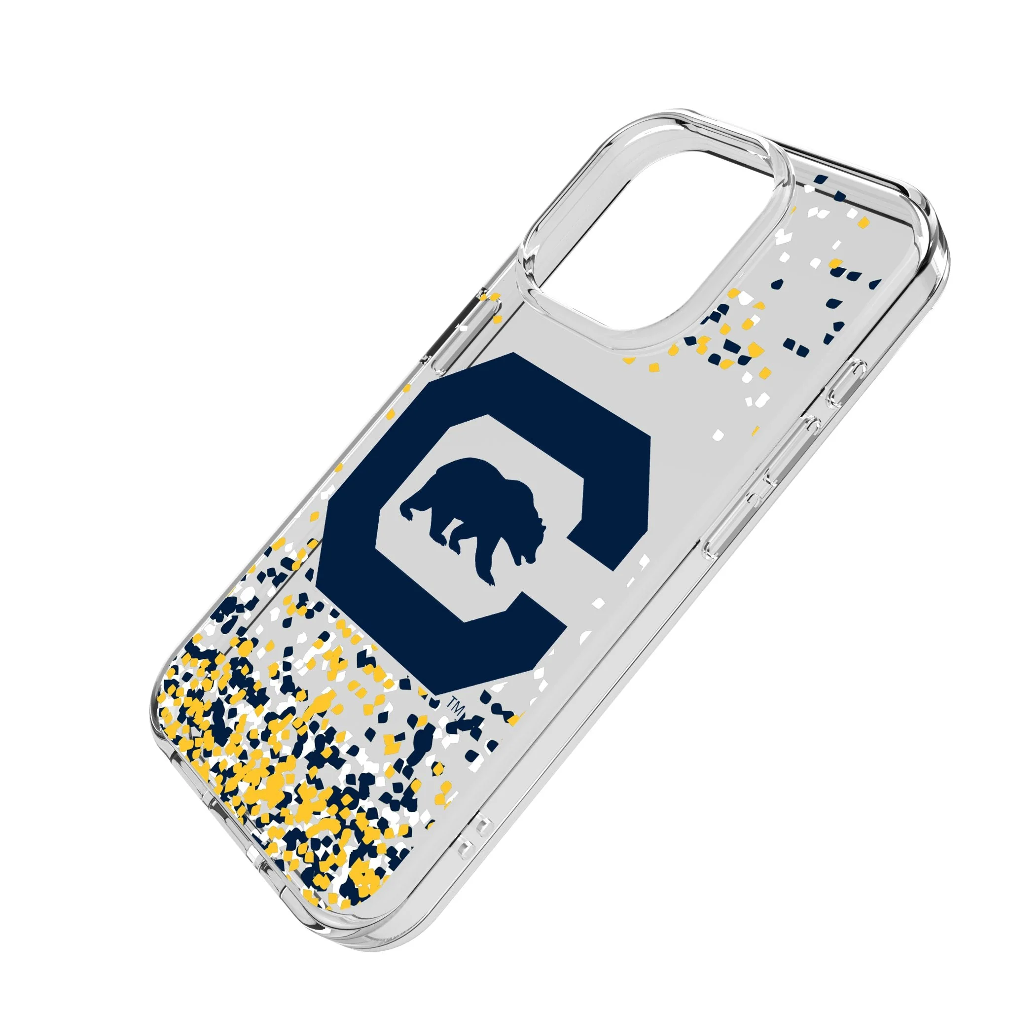 University of California Berkeley Golden Bears Confetti Clear Phone Case for Apple iPhone - Image 2