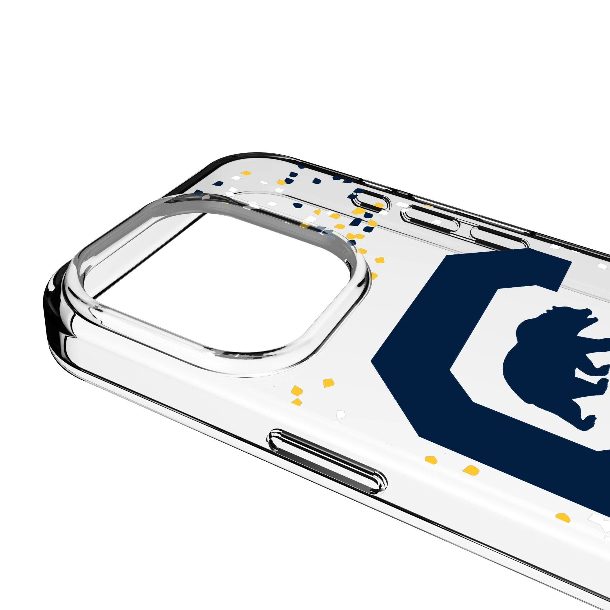 University of California Berkeley Golden Bears Confetti Clear Phone Case for Apple iPhone - Image 3