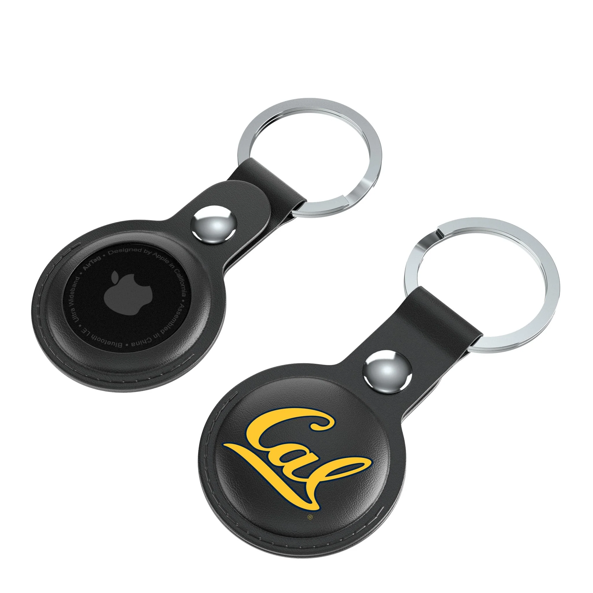 University of California Berkeley Golden Bears Insignia Black Airtag Holder 2-Pack - Image 4