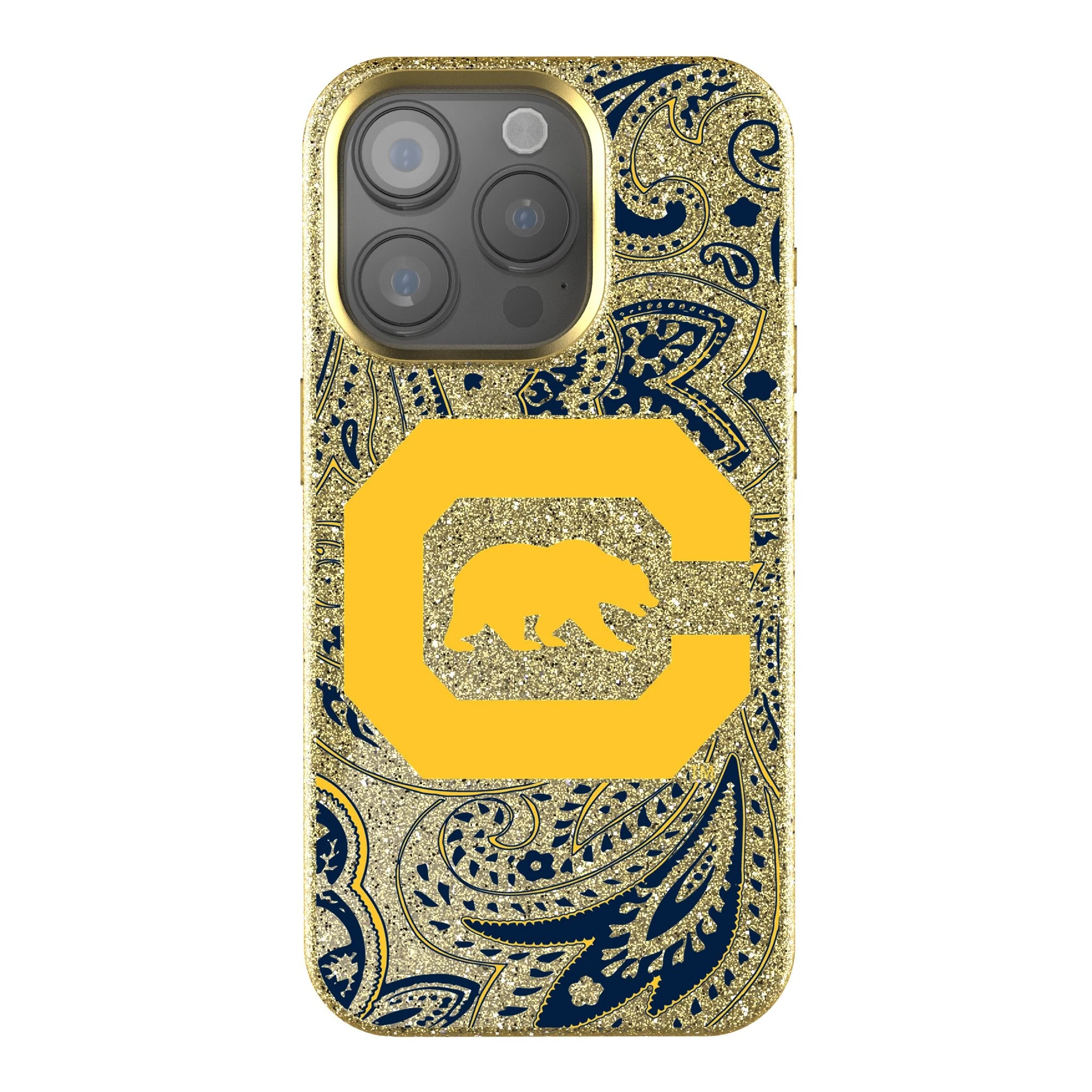 University of California Berkeley Golden Bears Paisley Bling Phone Case