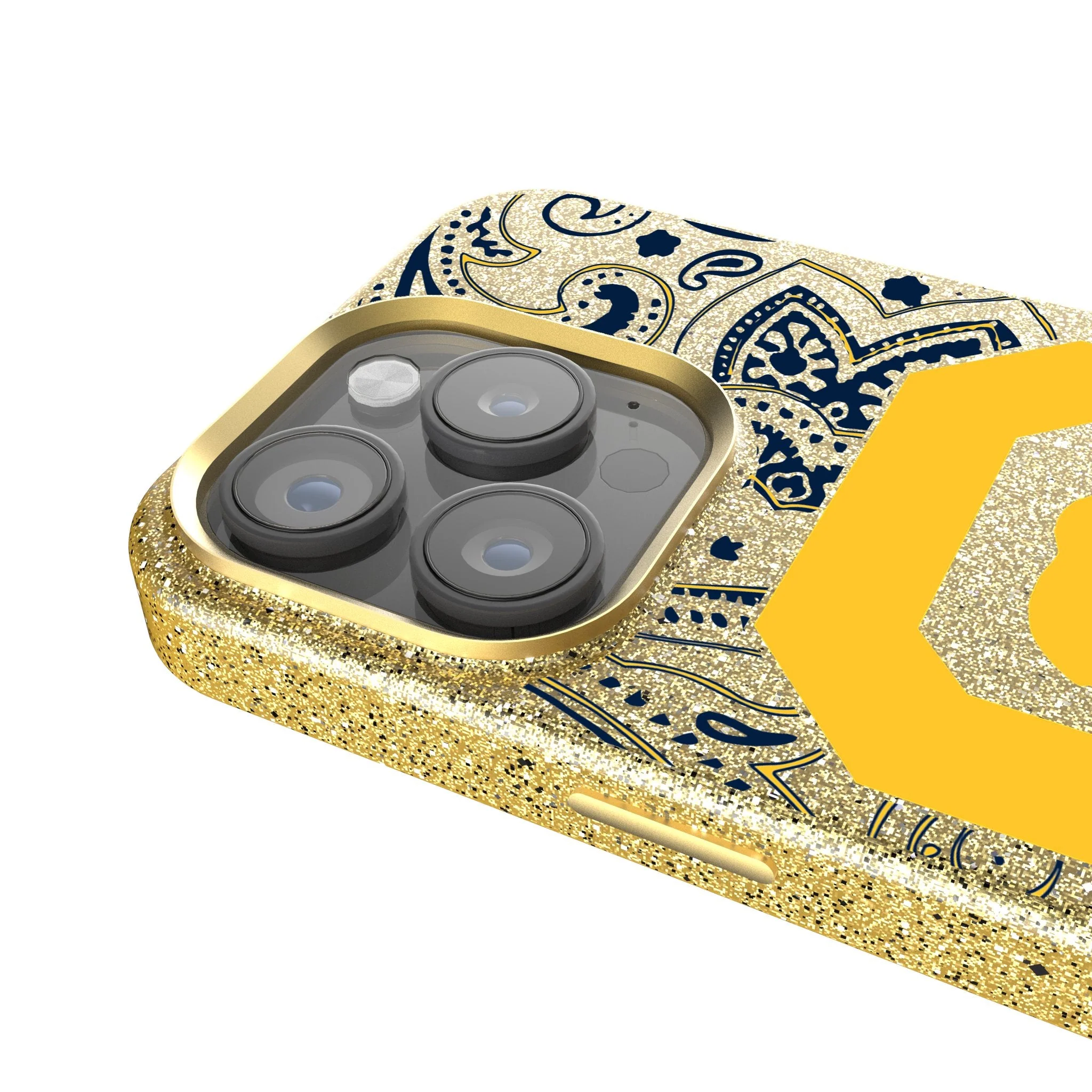 University of California Berkeley Golden Bears Paisley Bling Phone Case - Image 4