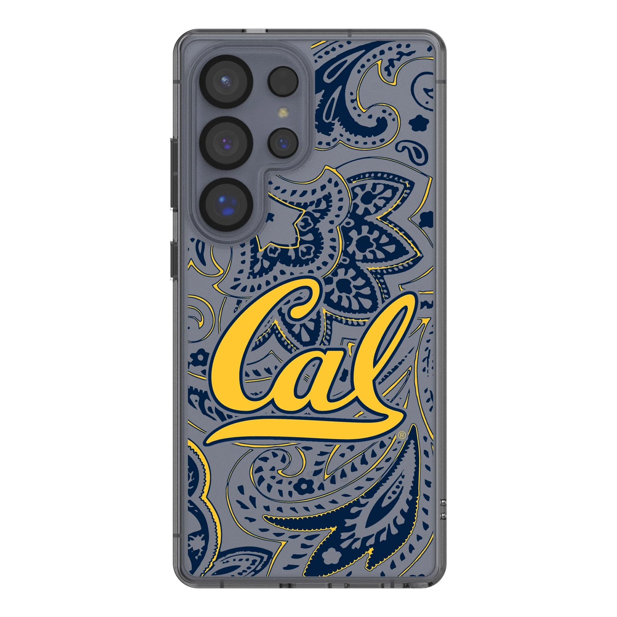University of California Berkeley Golden Bears Paisley Clear Phone Case for Samsung Galaxy