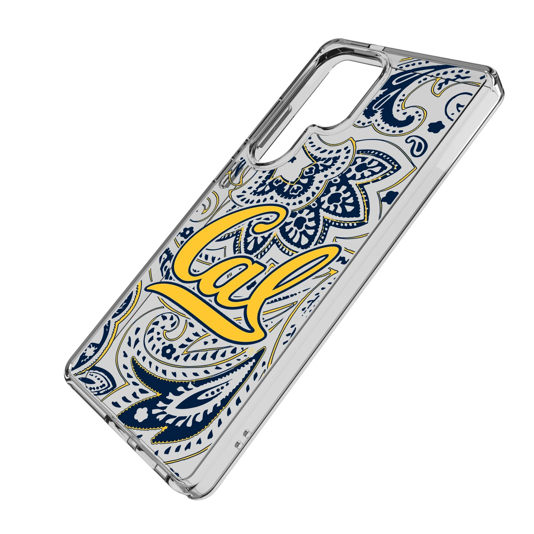 University of California Berkeley Golden Bears Paisley Clear Phone Case for Samsung Galaxy - Image 2