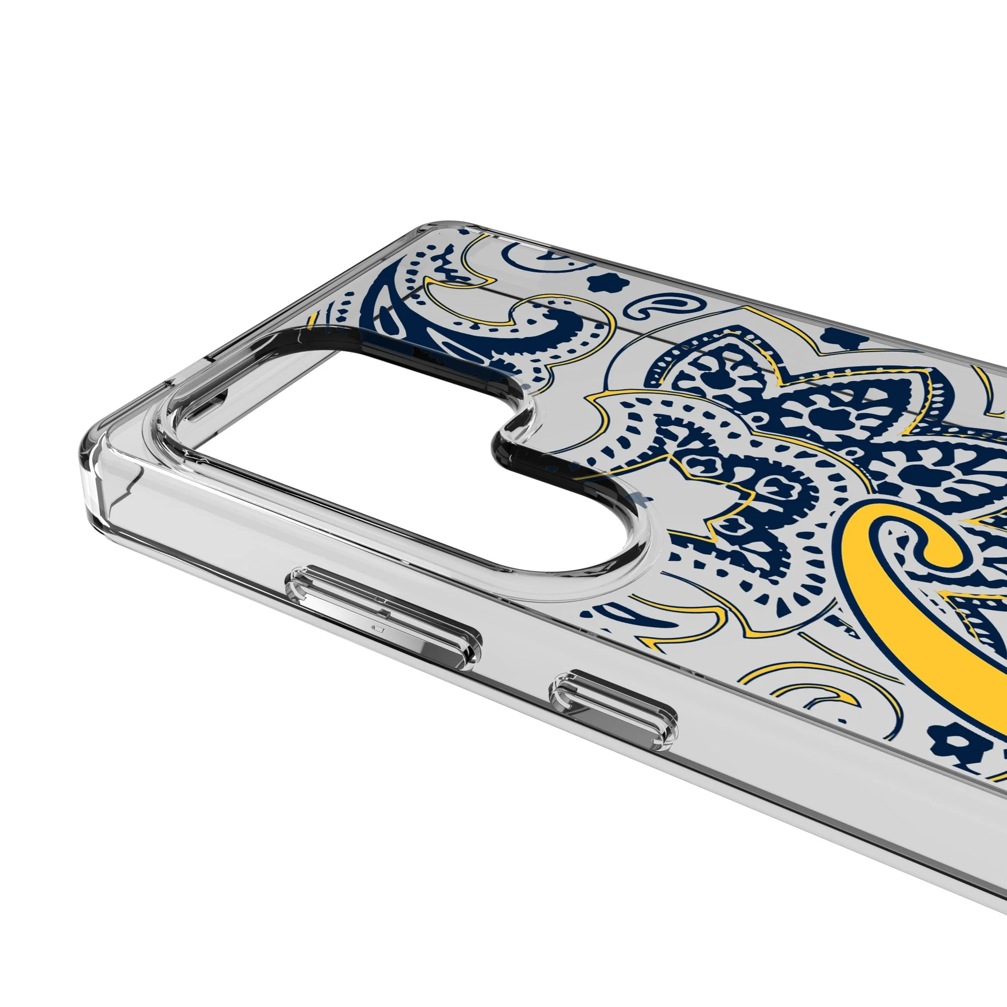 University of California Berkeley Golden Bears Paisley Clear Phone Case for Samsung Galaxy - Image 3