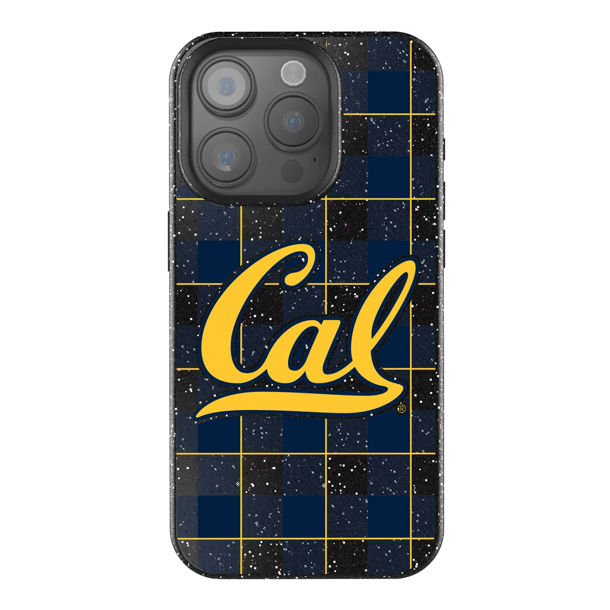 University of California Berkeley Golden Bears Plaid Bling Phone Case