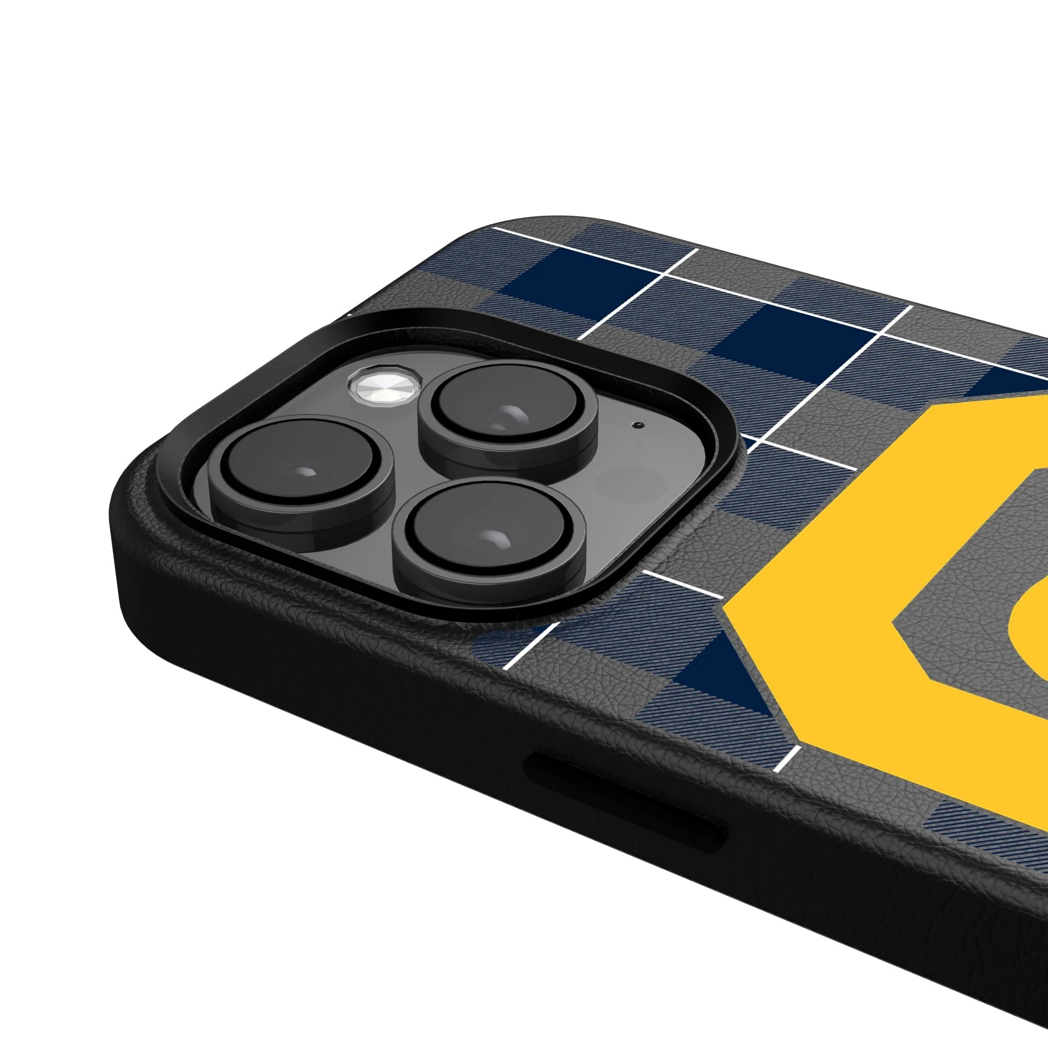 University of California Berkeley Golden Bears Plaid MagSafe Compatible Phone Case for Apple iPhone - Image 4