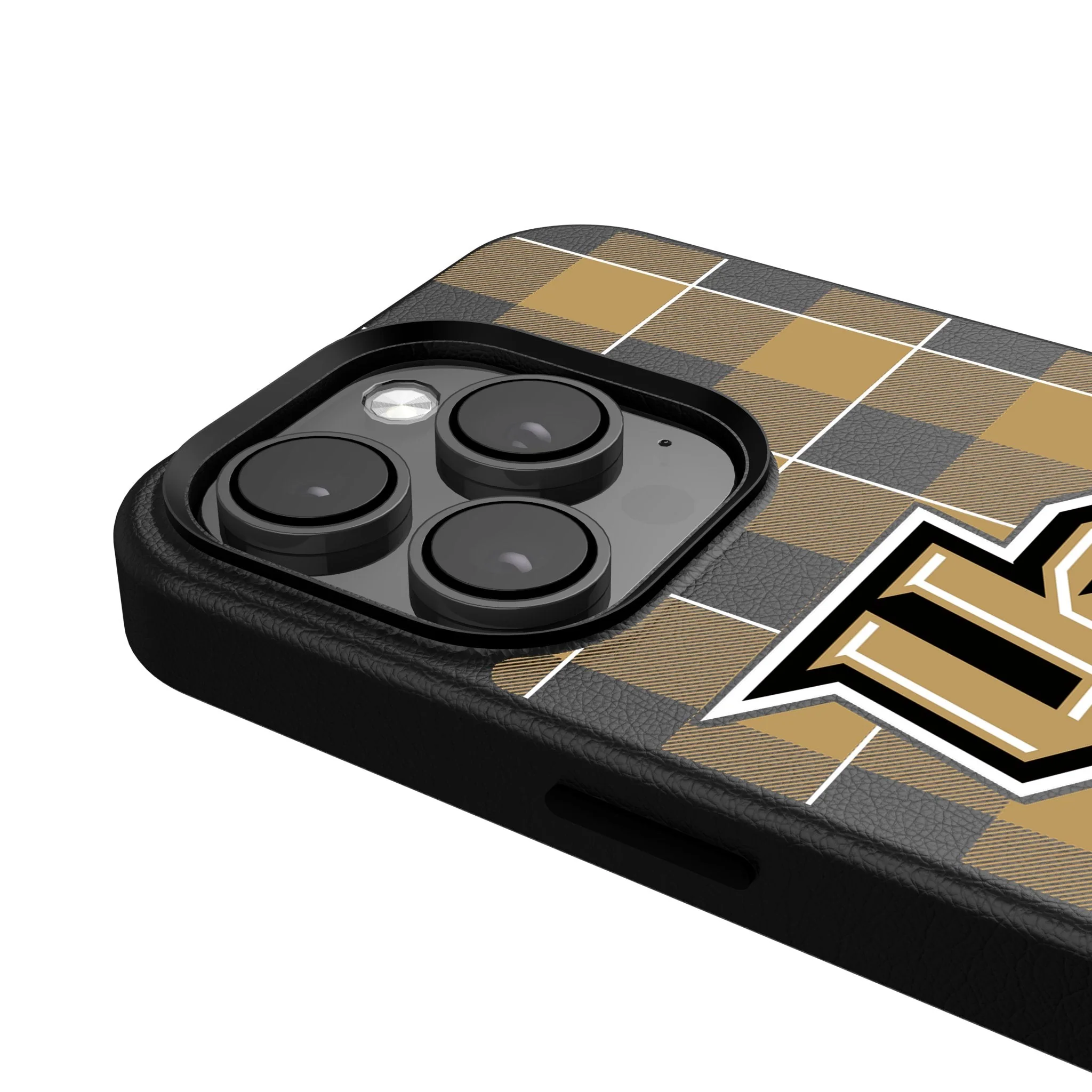 University of Central Florida Golden Knights Plaid MagSafe Compatible Phone Case for Apple iPhone - Image 4