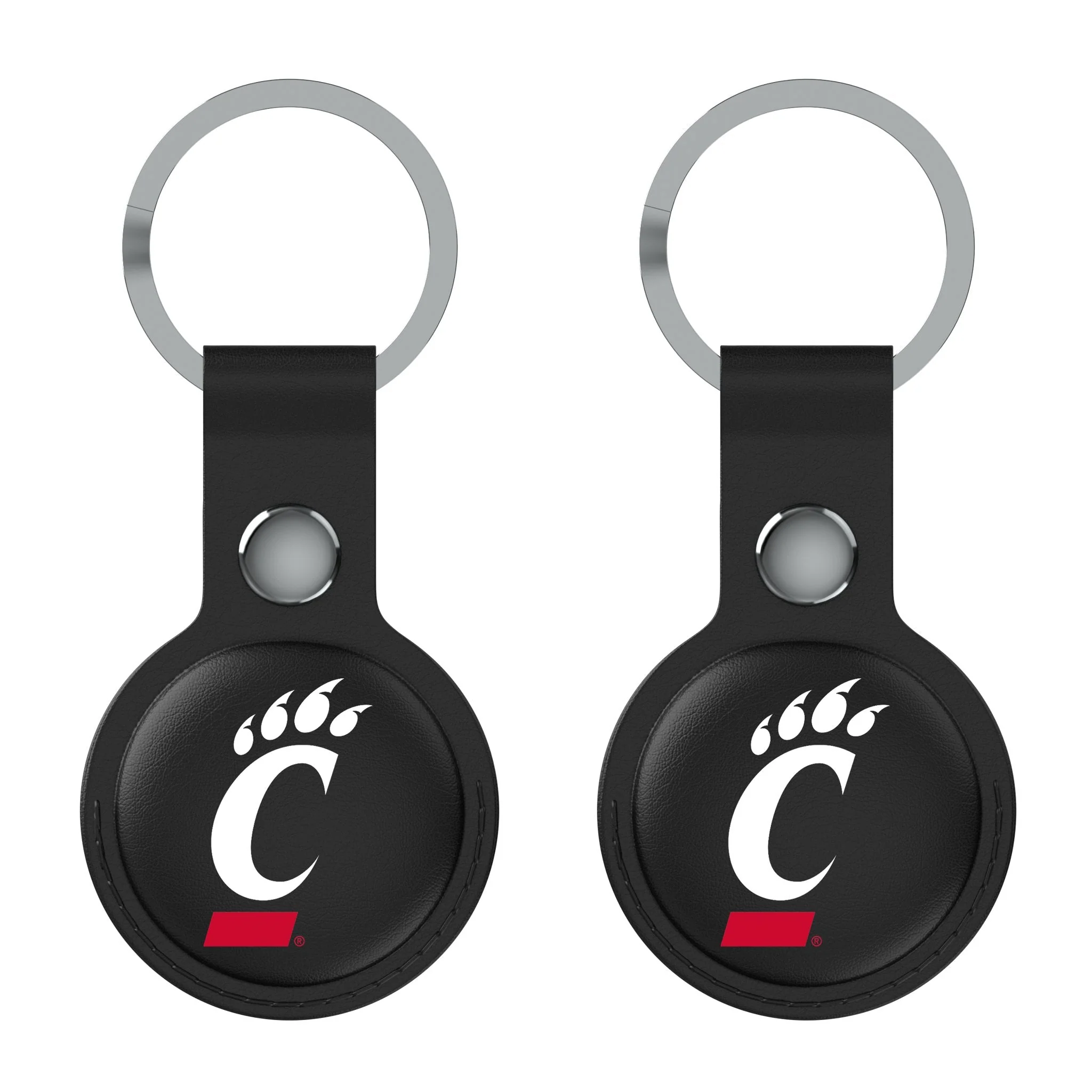 University of Cincinnati Bearcats Insignia Black Airtag Holder 2-Pack - Image 2