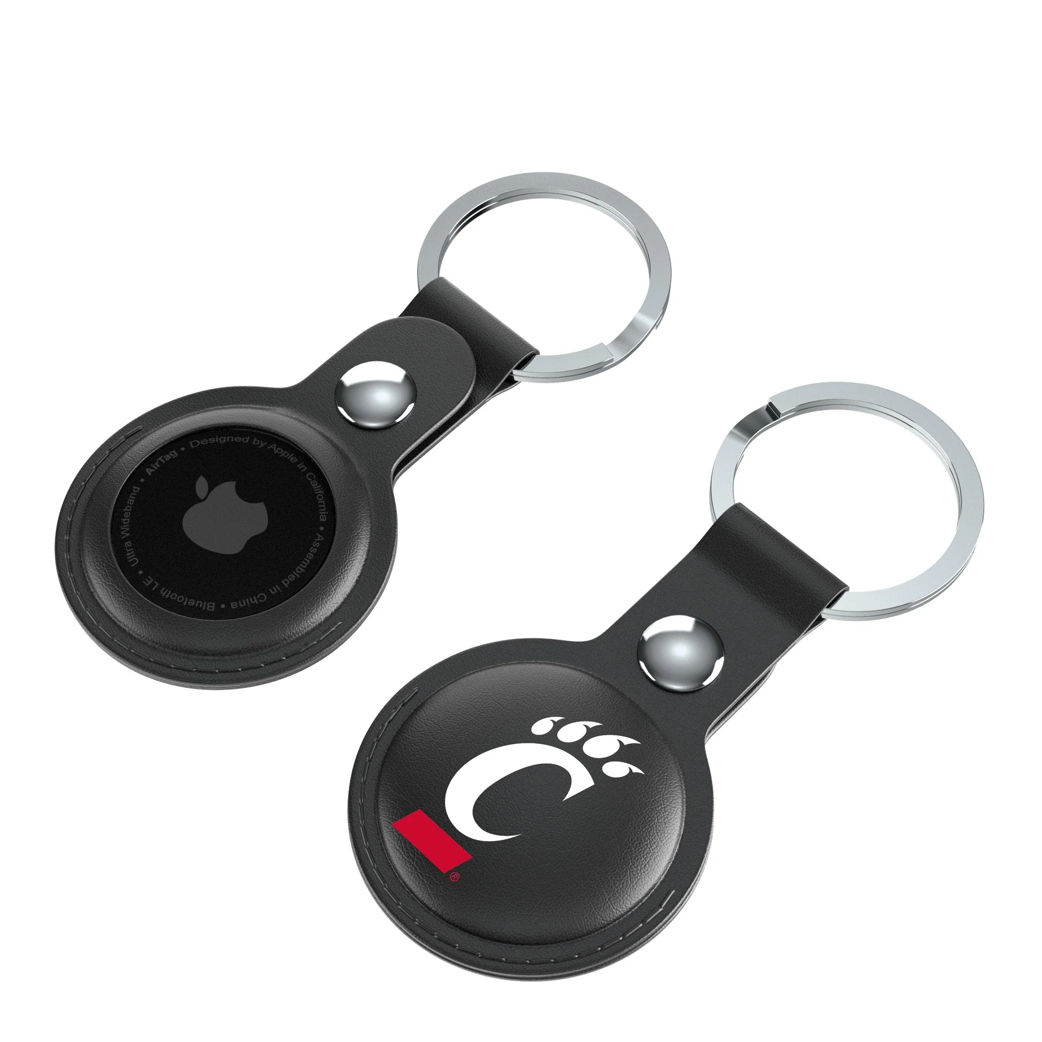 University of Cincinnati Bearcats Insignia Black Airtag Holder 2-Pack - Image 4