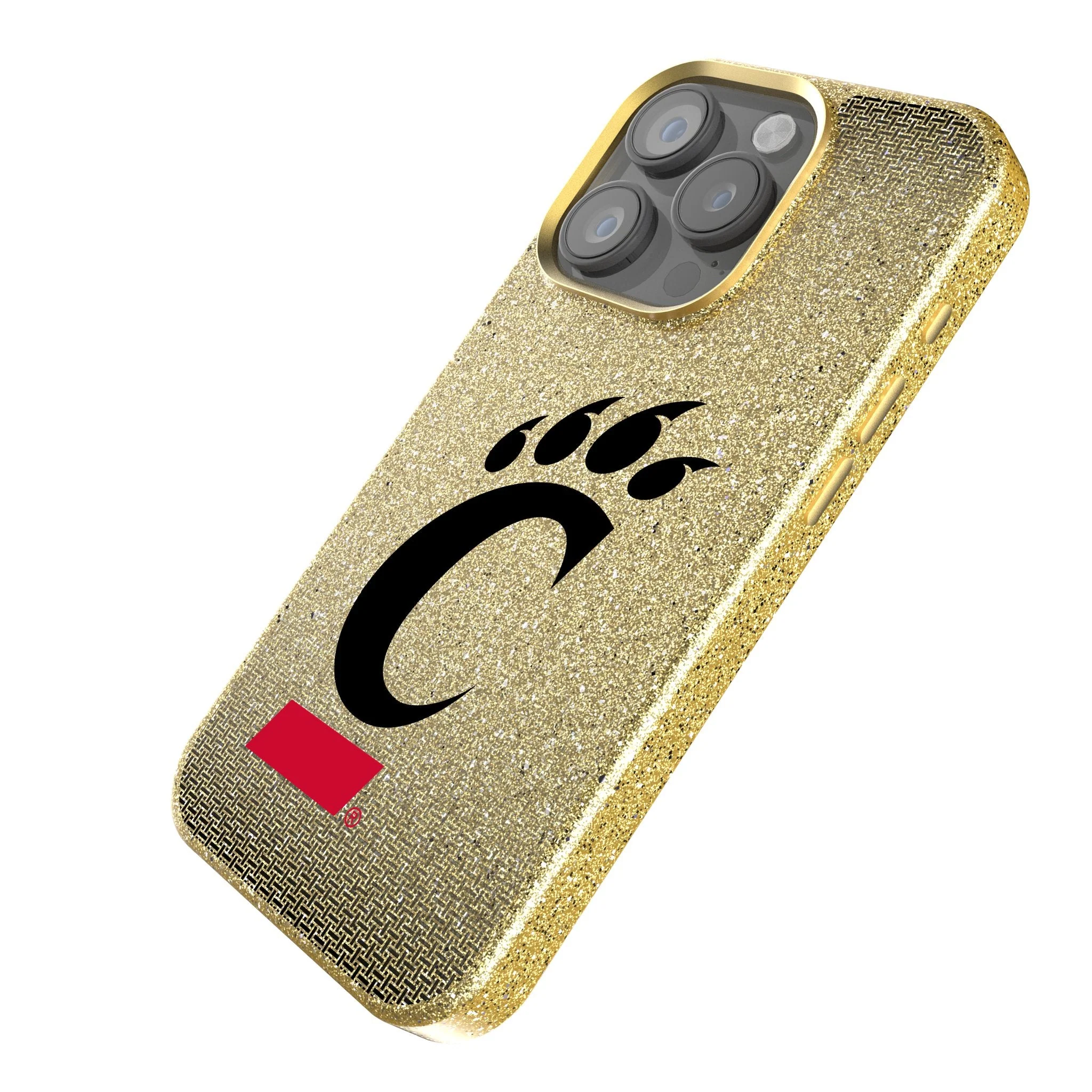 University of Cincinnati Bearcats Linen Bling Phone Case for Apple iPhone - Image 2