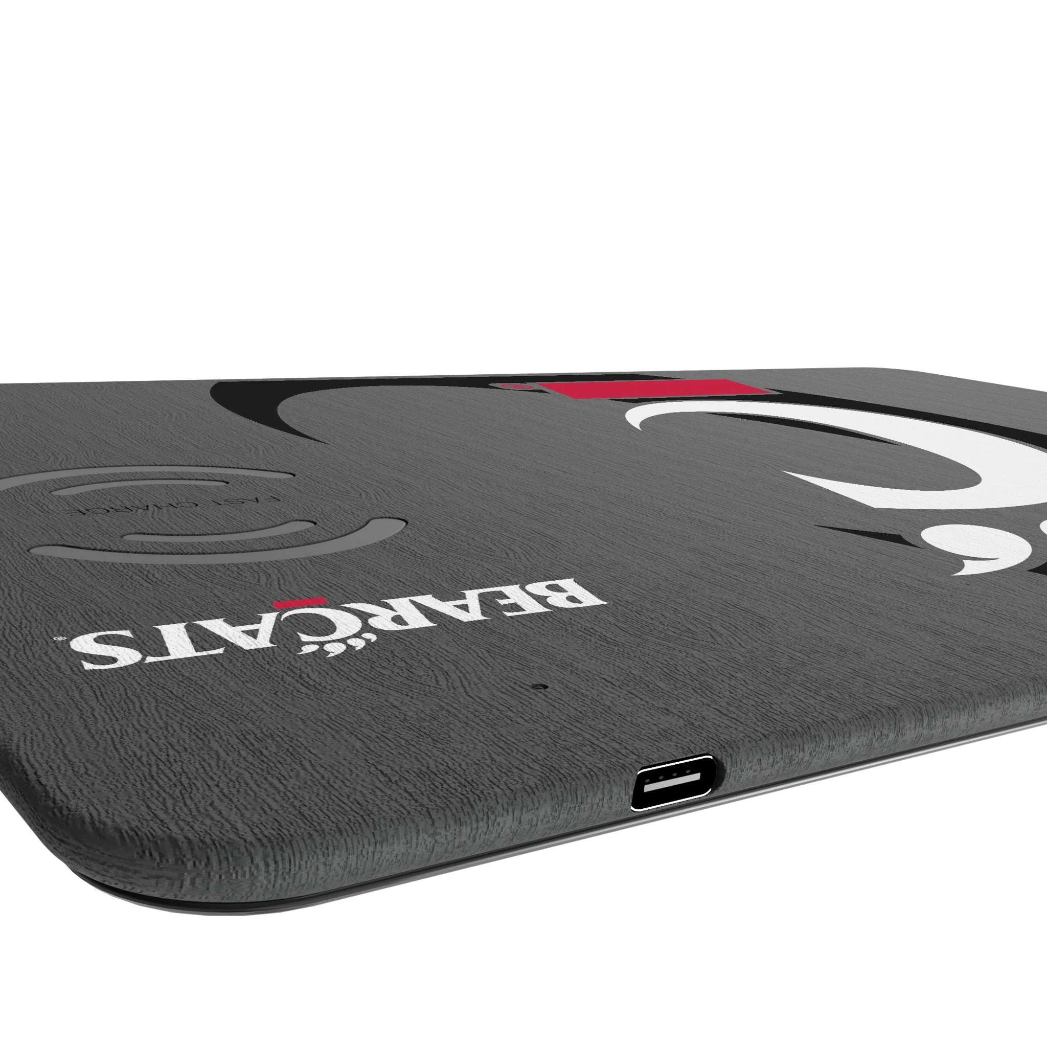 University of Cincinnati Bearcats Monocolor Tilt 15-Watt Wireless Charger and Mouse Pad - Image 3