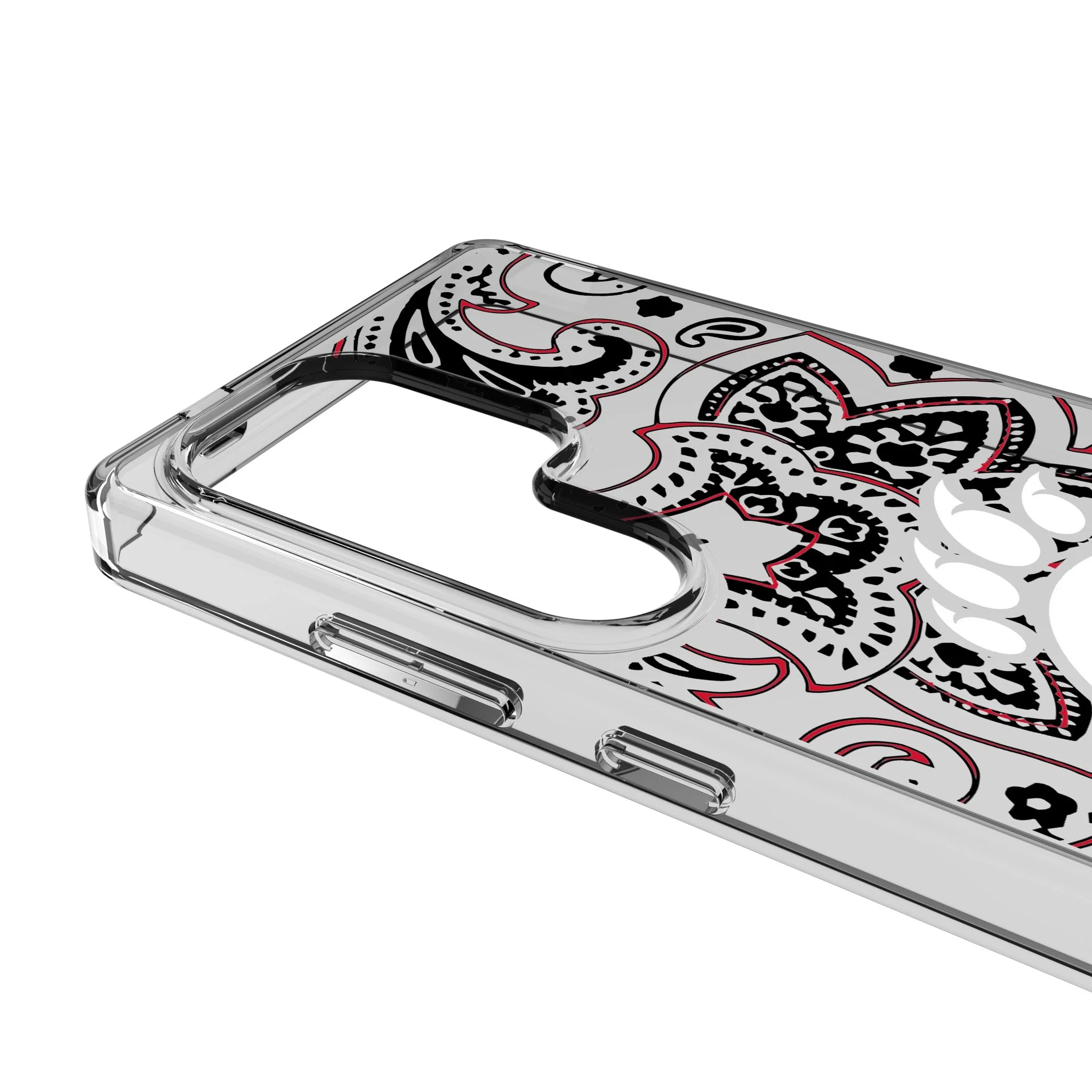 University of Cincinnati Bearcats Paisley Clear Phone Case for Samsung Galaxy - Image 3