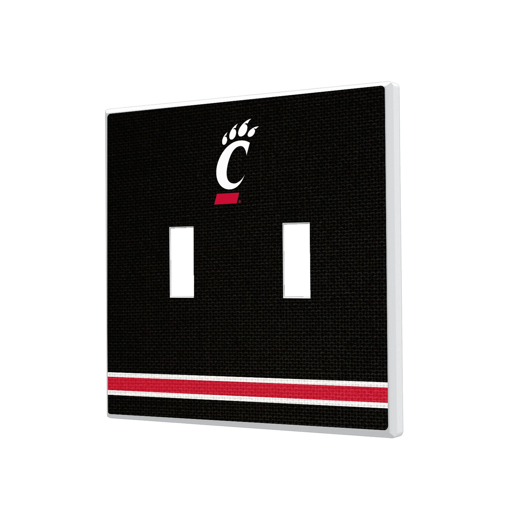 University of Cincinnati Bearcats Stripe Hidden-Screw Light Switch Plate - Image 3