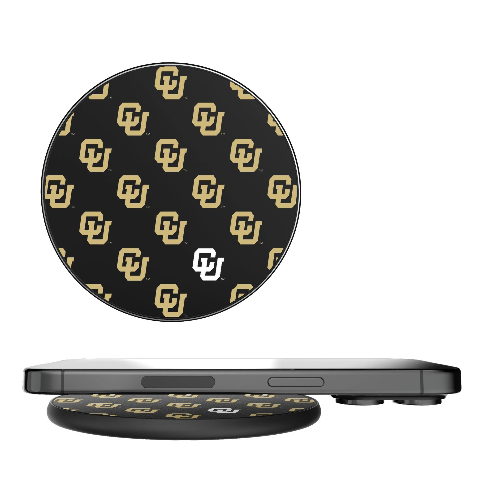 University of Colorado Buffaloes Fashion Pattern 15-Watt Wireless Charger