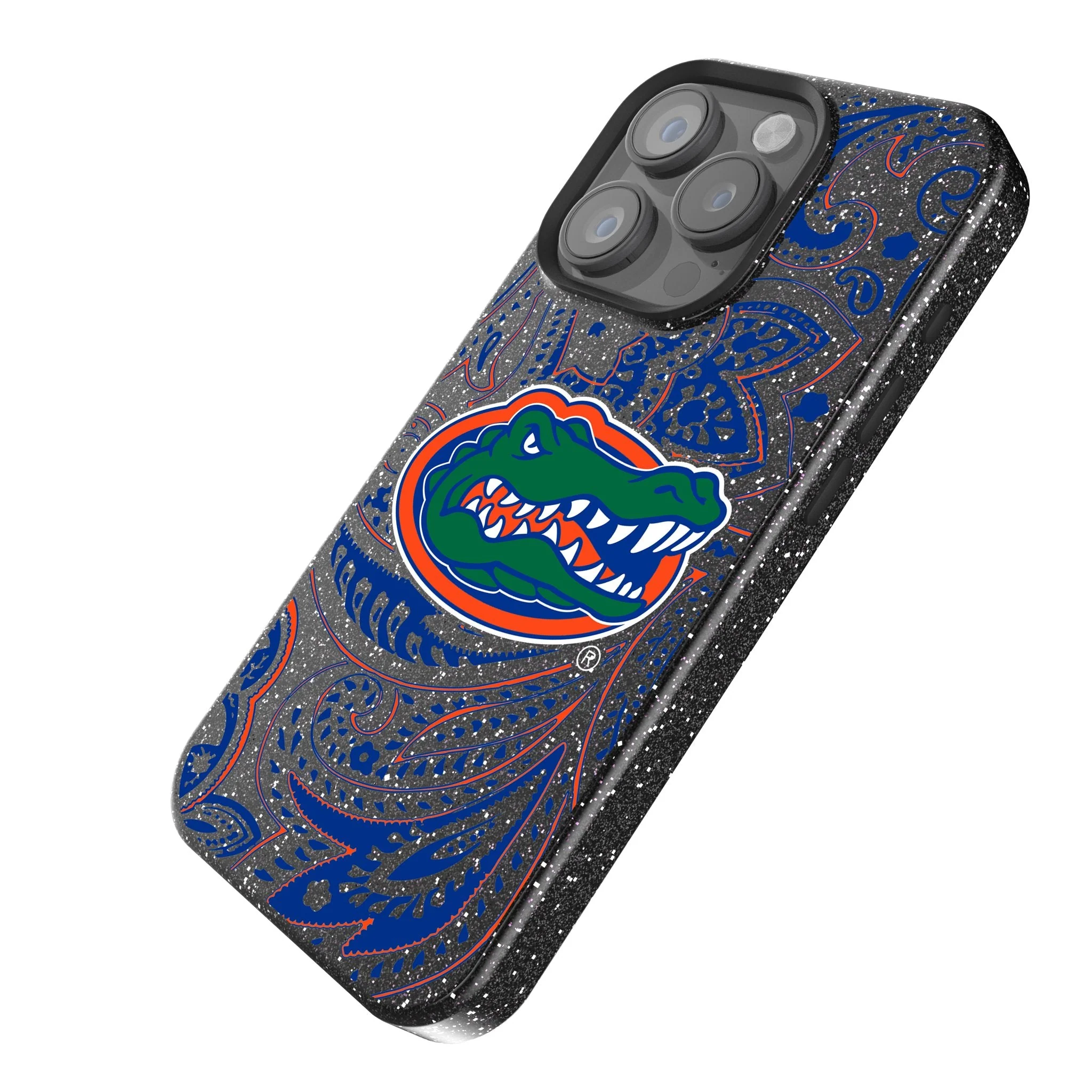 University of Florida Gators Paisley Bling Phone Case - Image 2