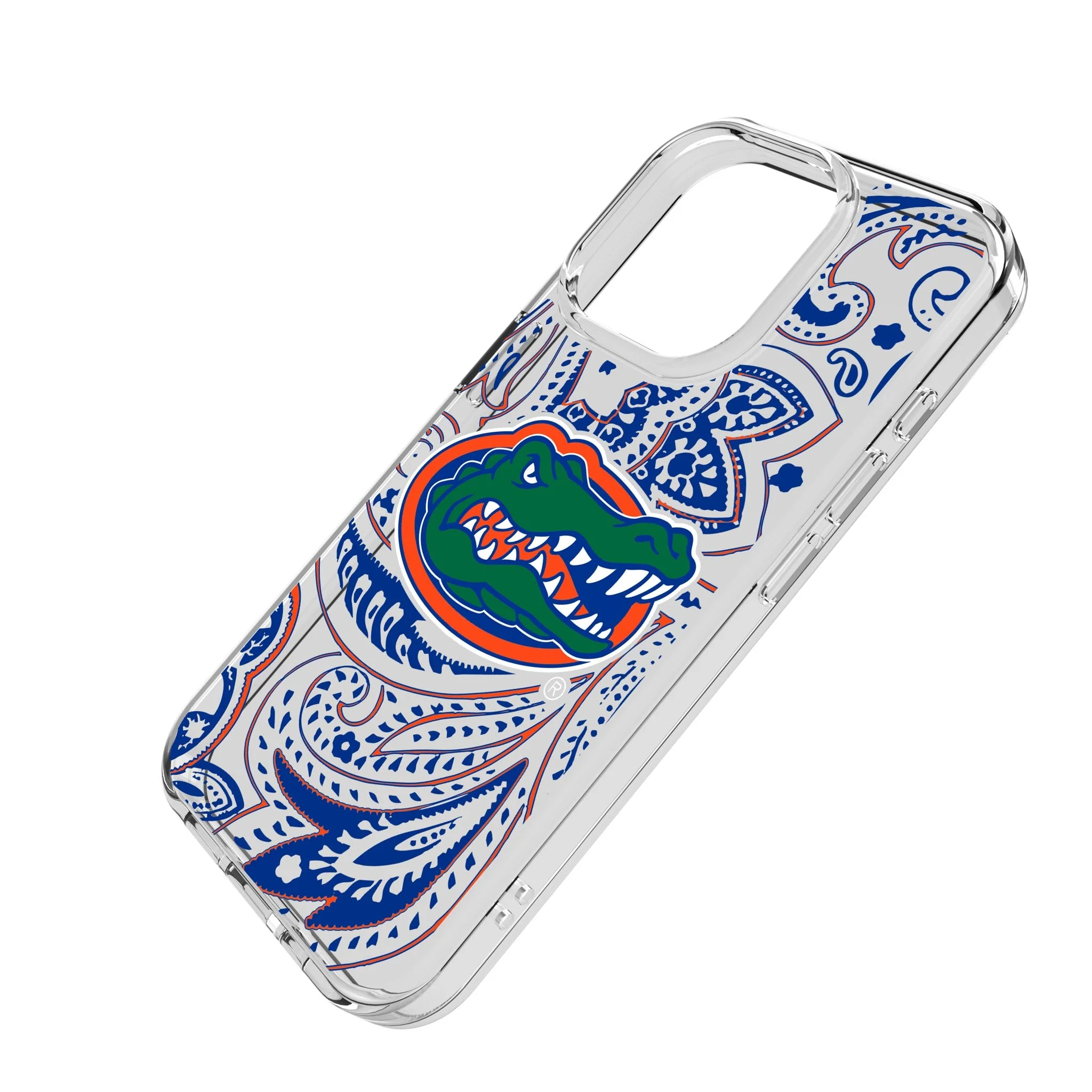 University of Florida Gators Paisley Clear Phone Case for Apple iPhone - Image 2