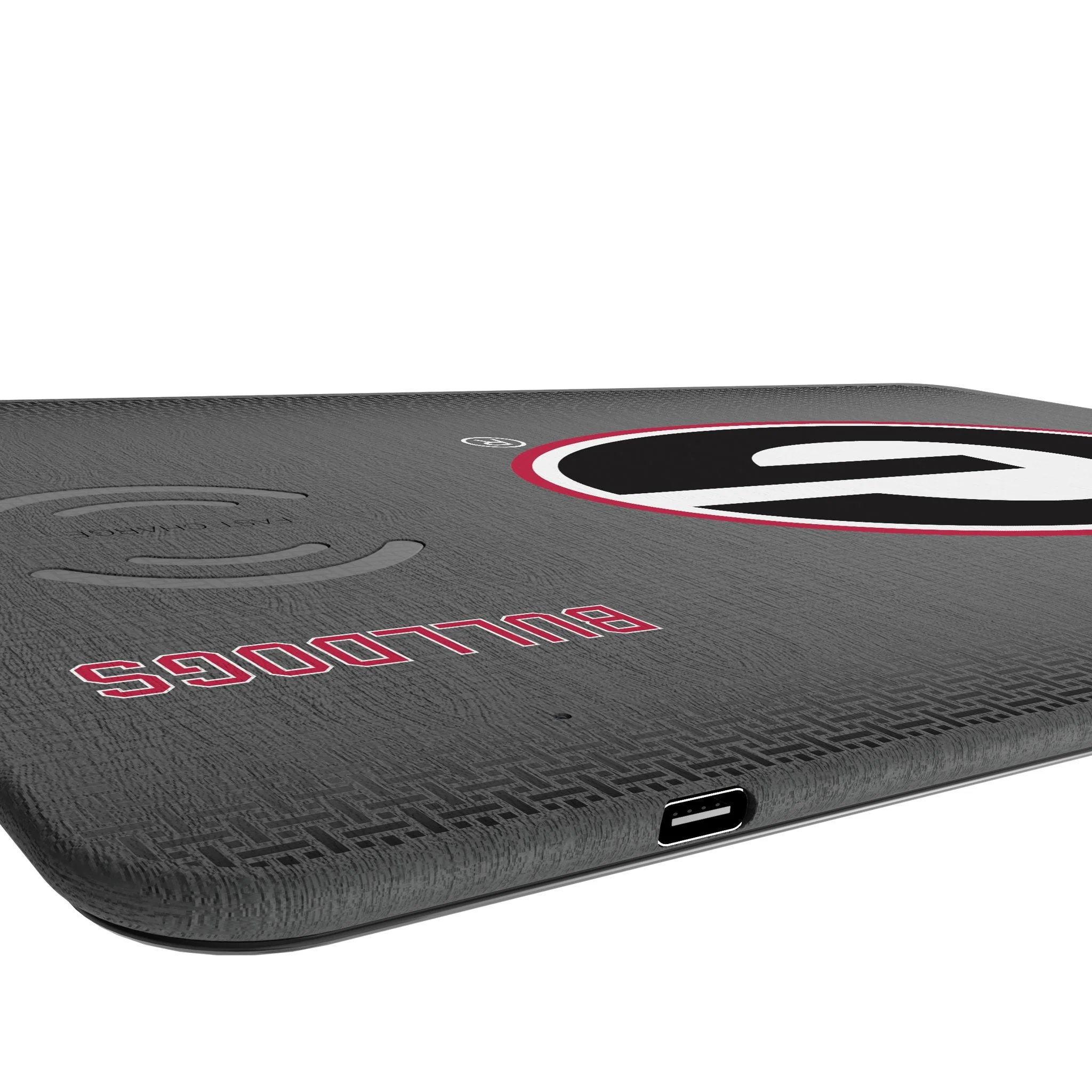 University of Georgia Bulldogs Linen 15-Watt Wireless Charger and Mouse Pad - Image 3