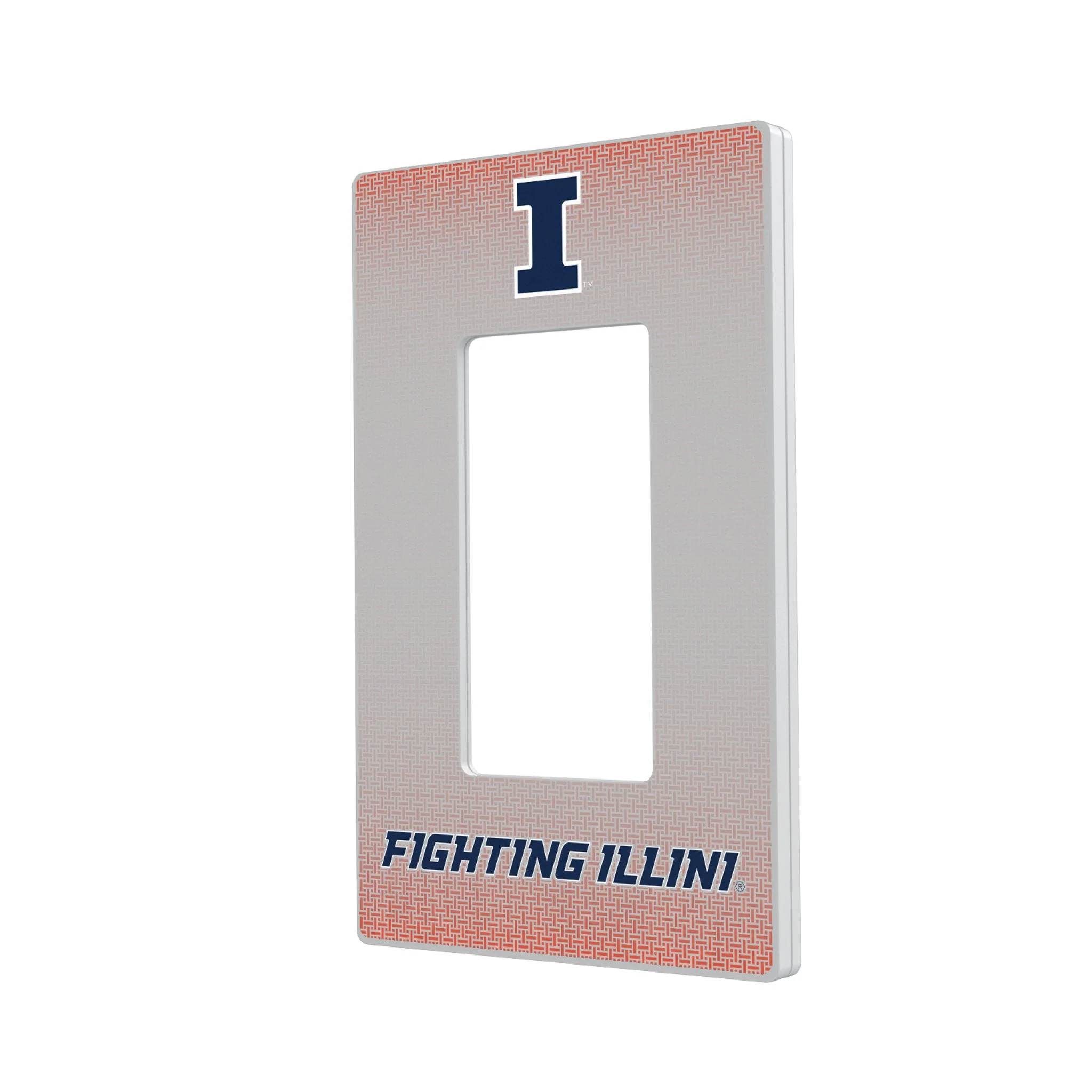 University of Illinois Fighting Illini Linen Hidden-Screw Light Switch Plate - Image 2