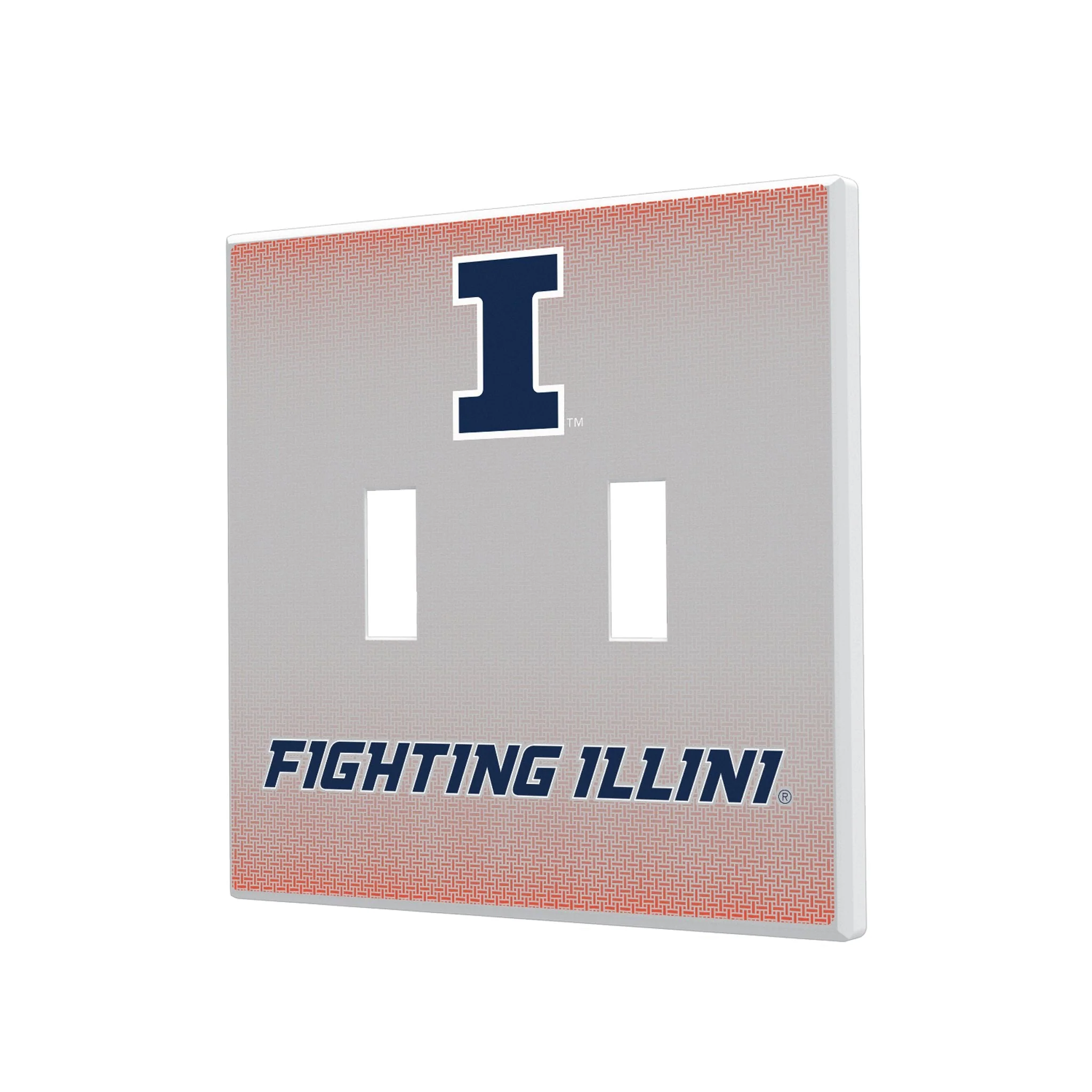 University of Illinois Fighting Illini Linen Hidden-Screw Light Switch Plate - Image 3