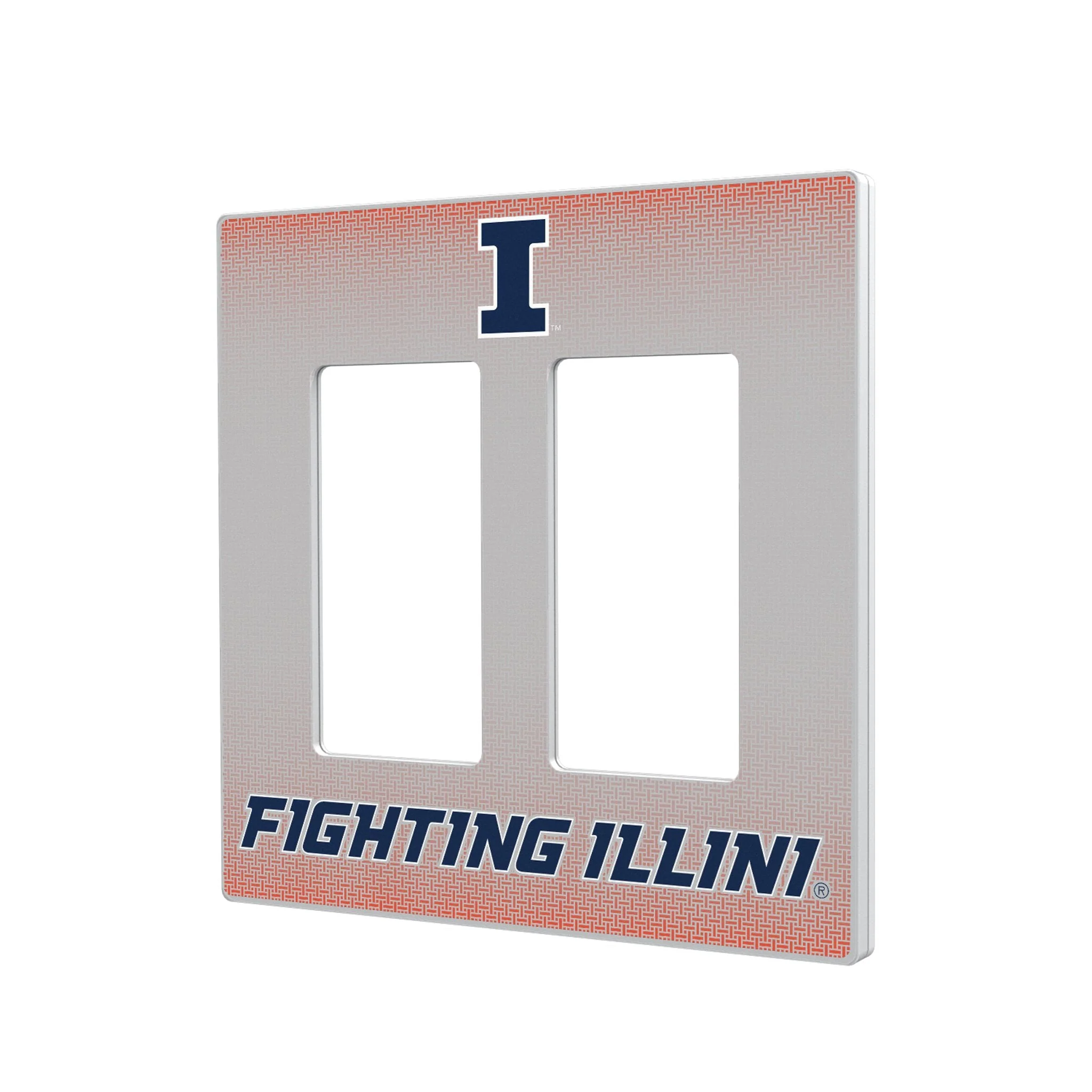 University of Illinois Fighting Illini Linen Hidden-Screw Light Switch Plate - Image 4