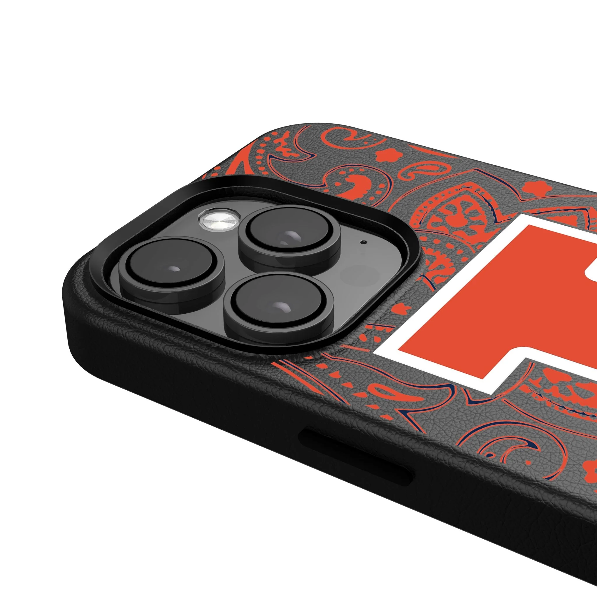 University of Illinois Fighting Illini Paisley MagSafe Compatible Phone Case for Apple iPhone - Image 4