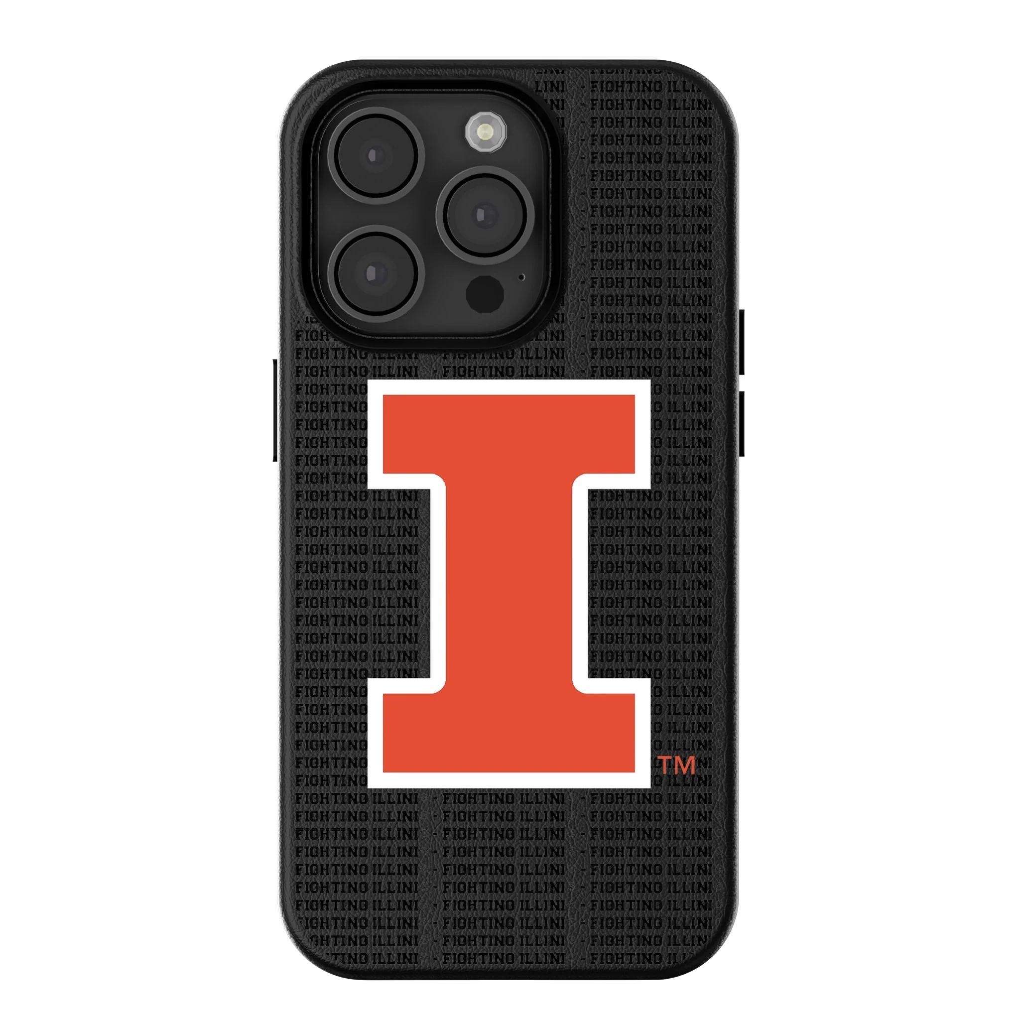 University of Illinois Fighting Illini Text Backdrop MagSafe Compatible Phone Case for Apple iPhone