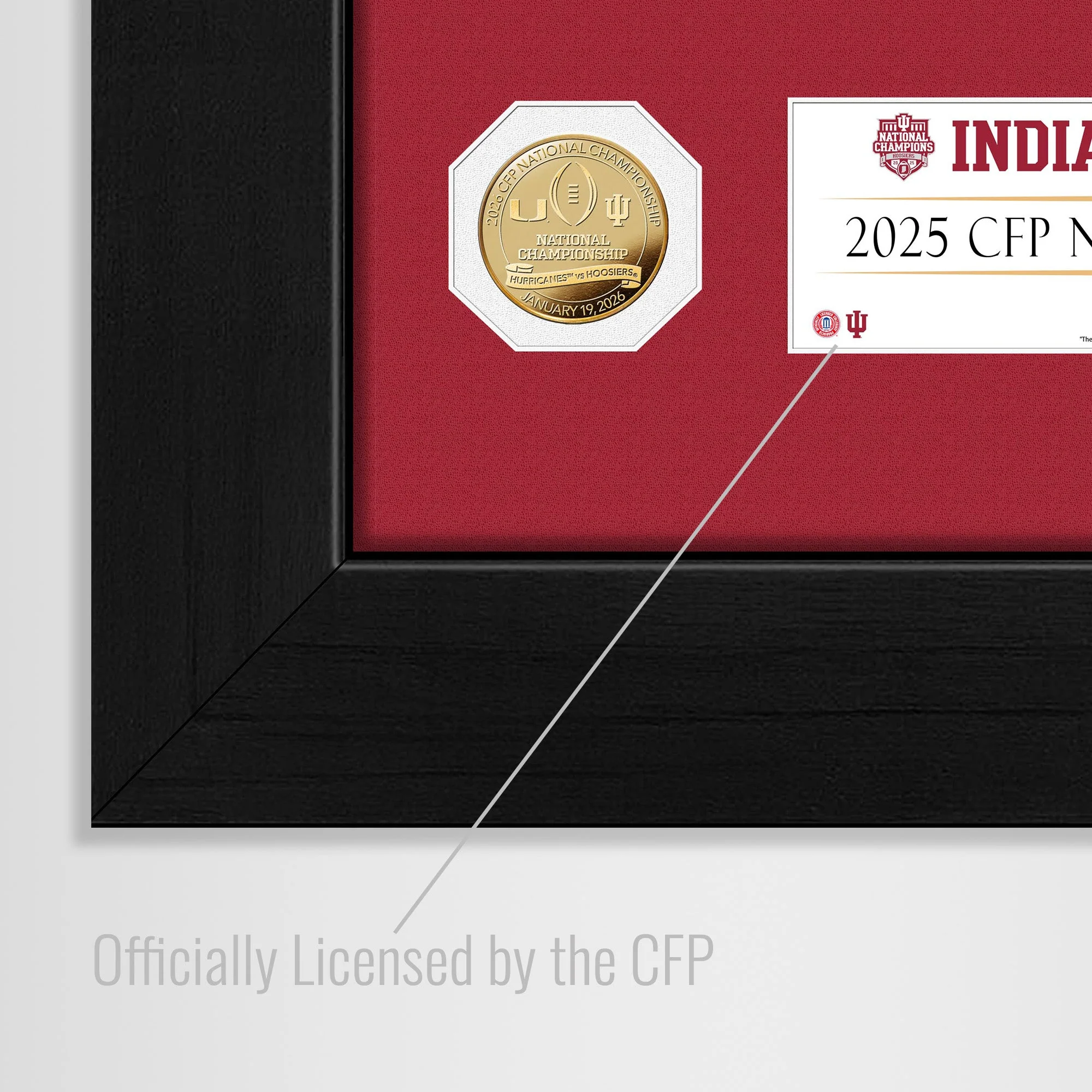 Indiana Hoosiers 2025-26 CFP National Champions Deluxe Road to the Championship Gold Coin Photo Mint - Image 4