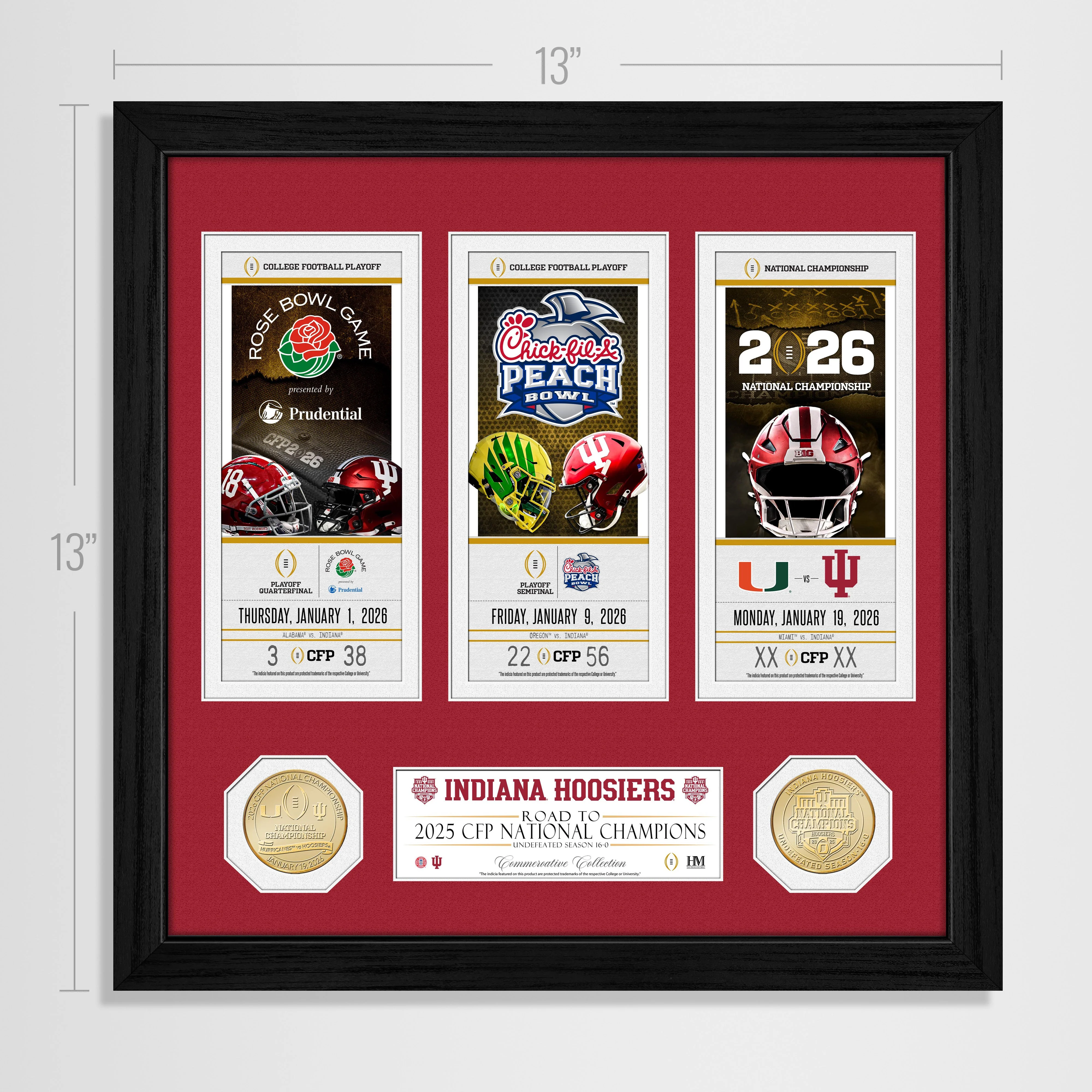 Indiana Hoosiers 2025-26 CFP National Champions Road to the Championship Bronze Coin Photo Mint - Image 2