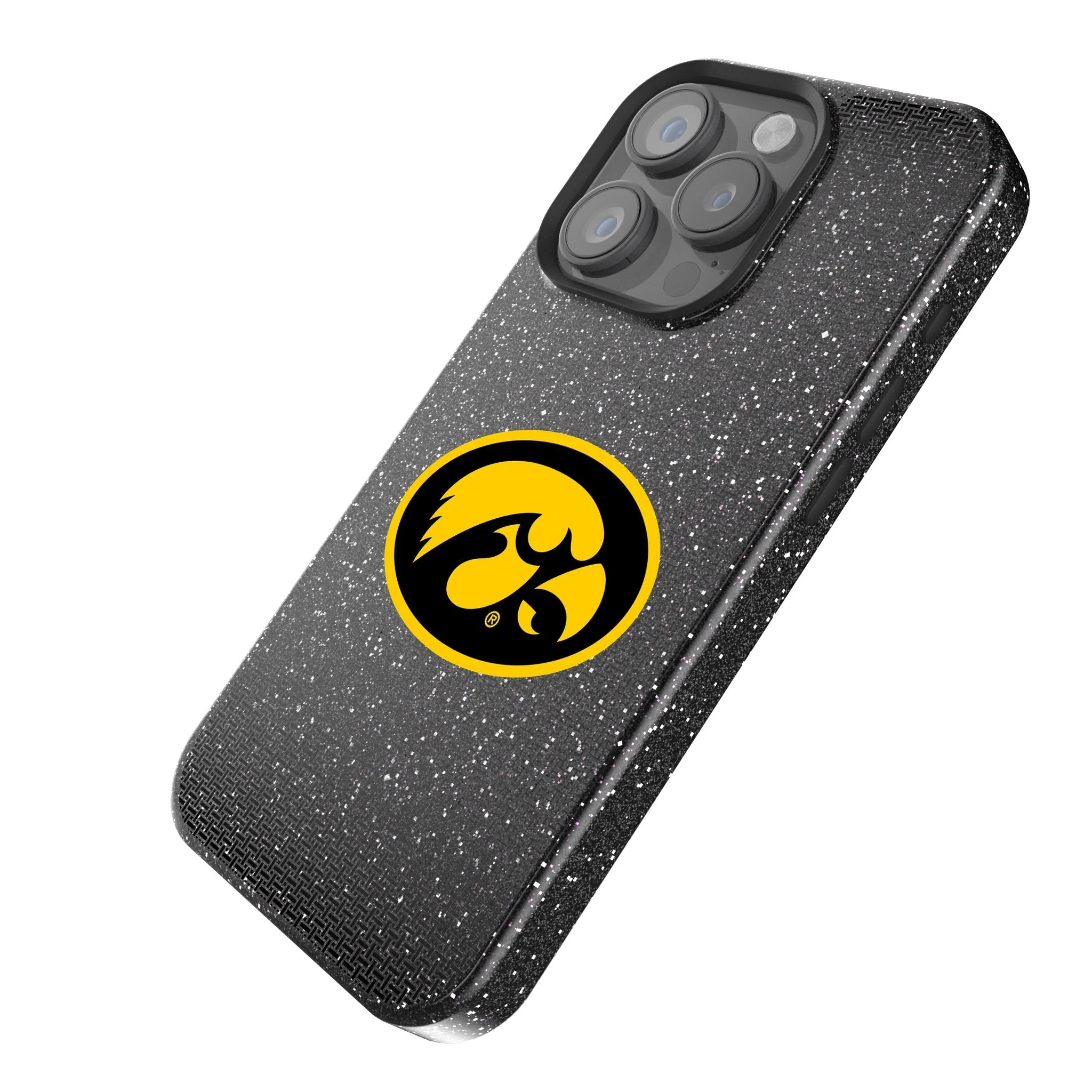 University of Iowa Hawkeyes Linen Bling Phone Case for Apple iPhone - Image 2