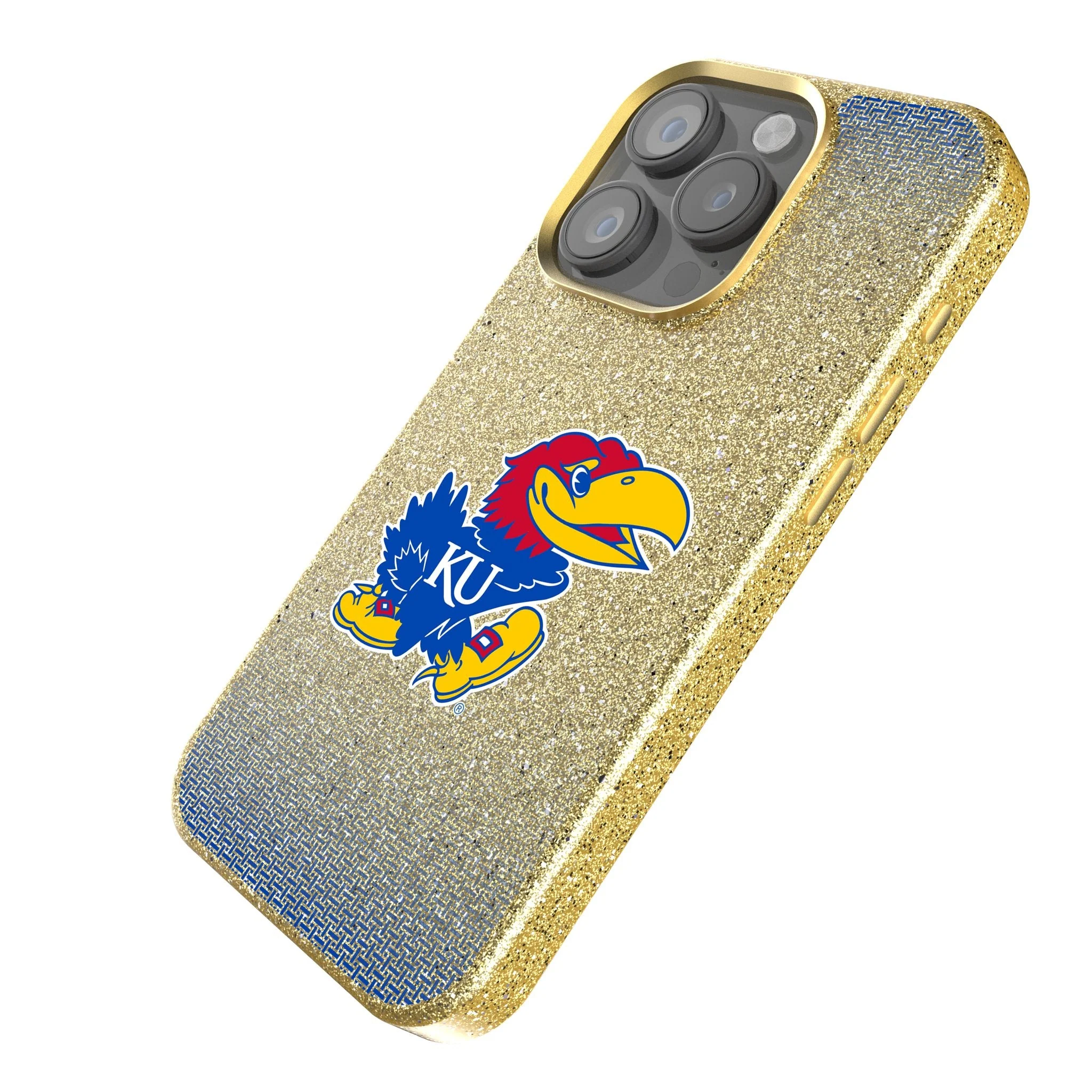 University of Kansas Jayhawks Linen Bling Phone Case for Apple iPhone - Image 2