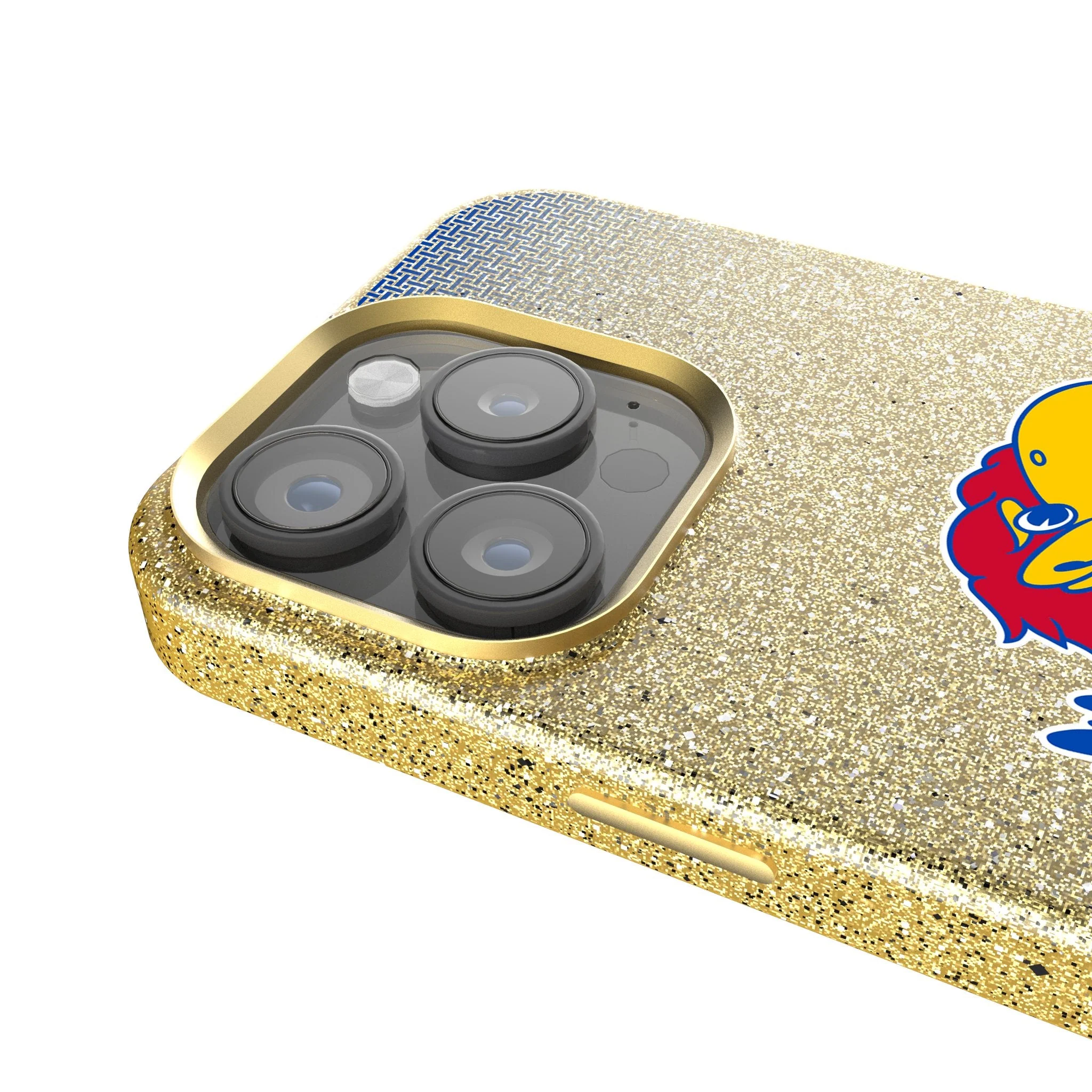 University of Kansas Jayhawks Linen Bling Phone Case for Apple iPhone - Image 4