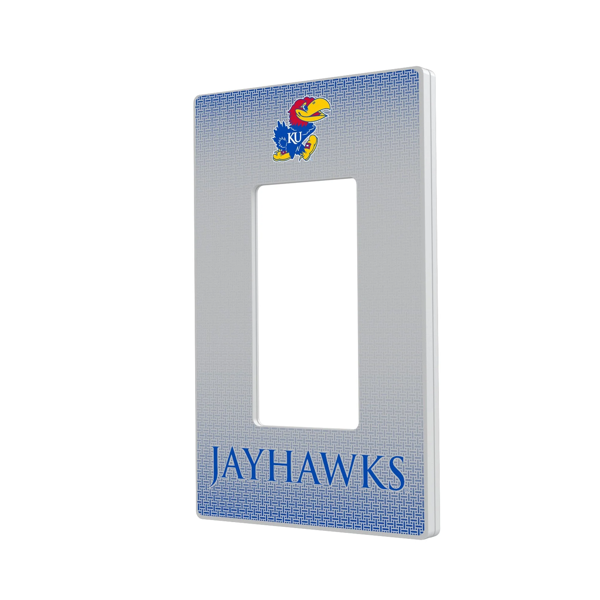 University of Kansas Jayhawks Linen Hidden-Screw Light Switch Plate - Image 2